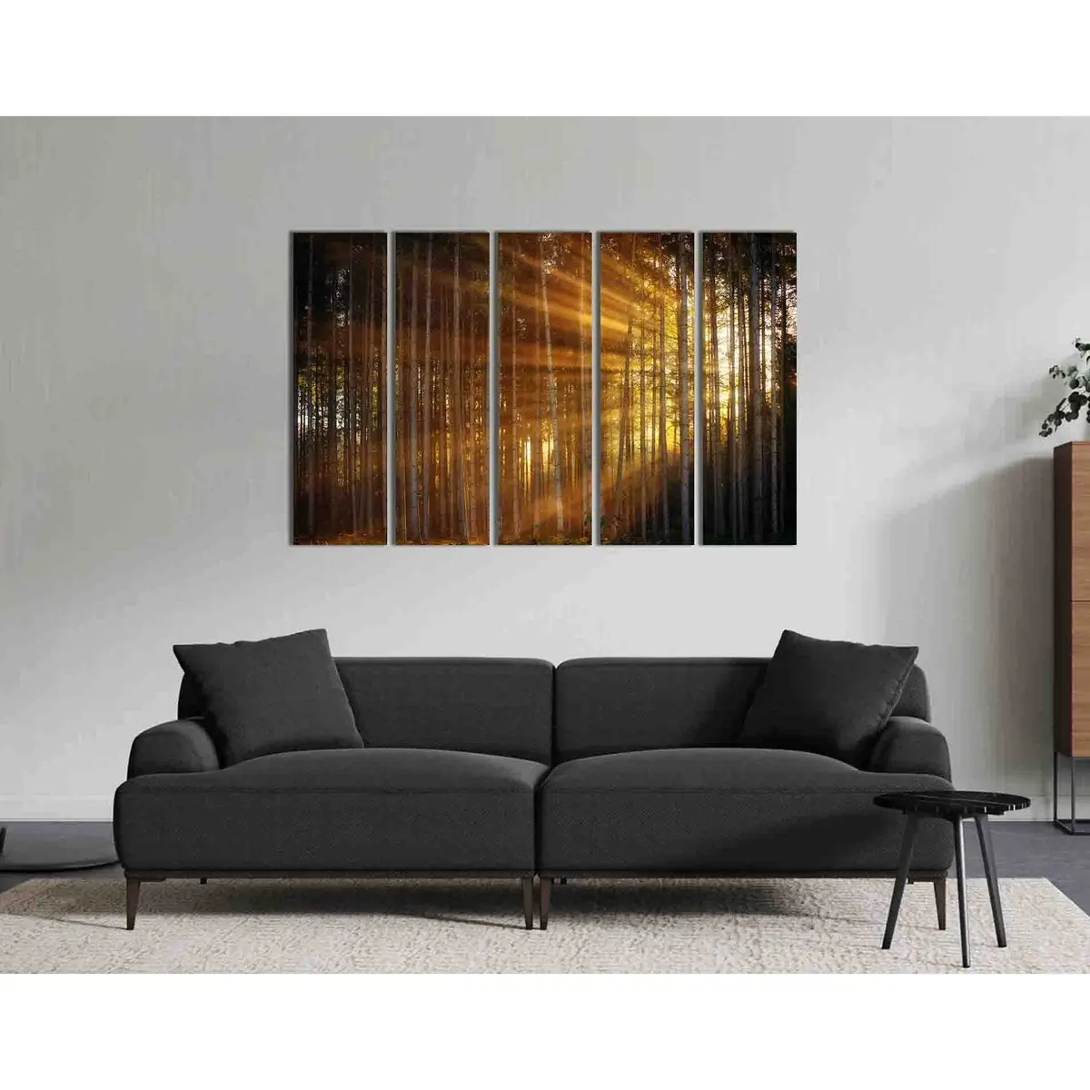 Sunlit Forest Canvas Art №D1863 – Premium Ready-to-Hang Wall Decor - Image 3