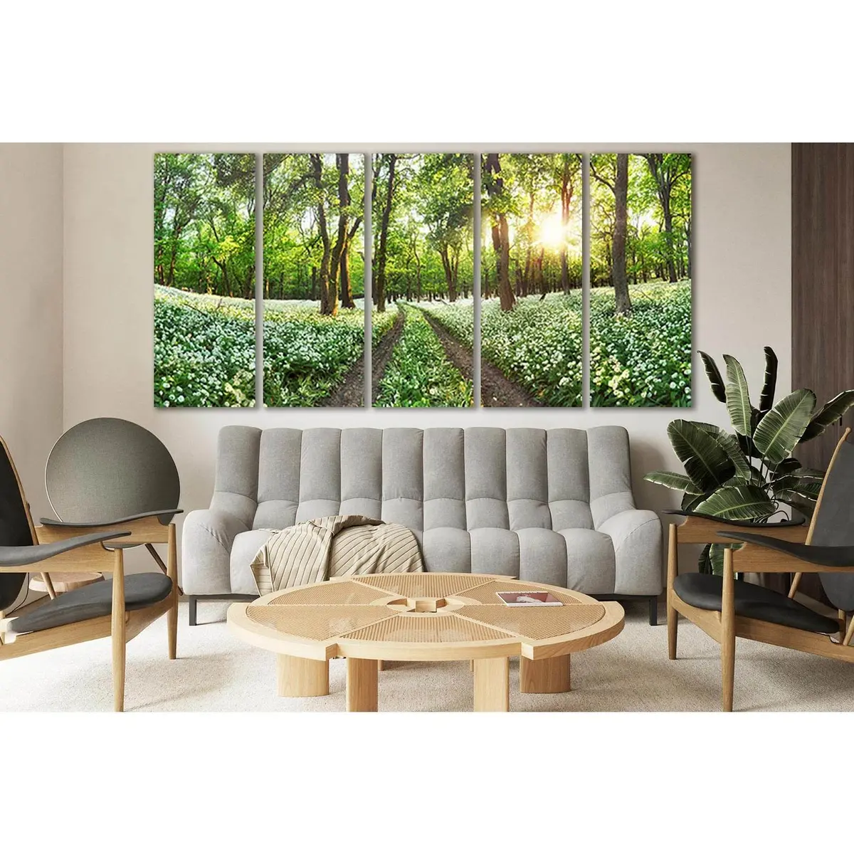 White Flower Forest Canvas Art №SL677 – Premium Ready-to-Hang Wall Decor