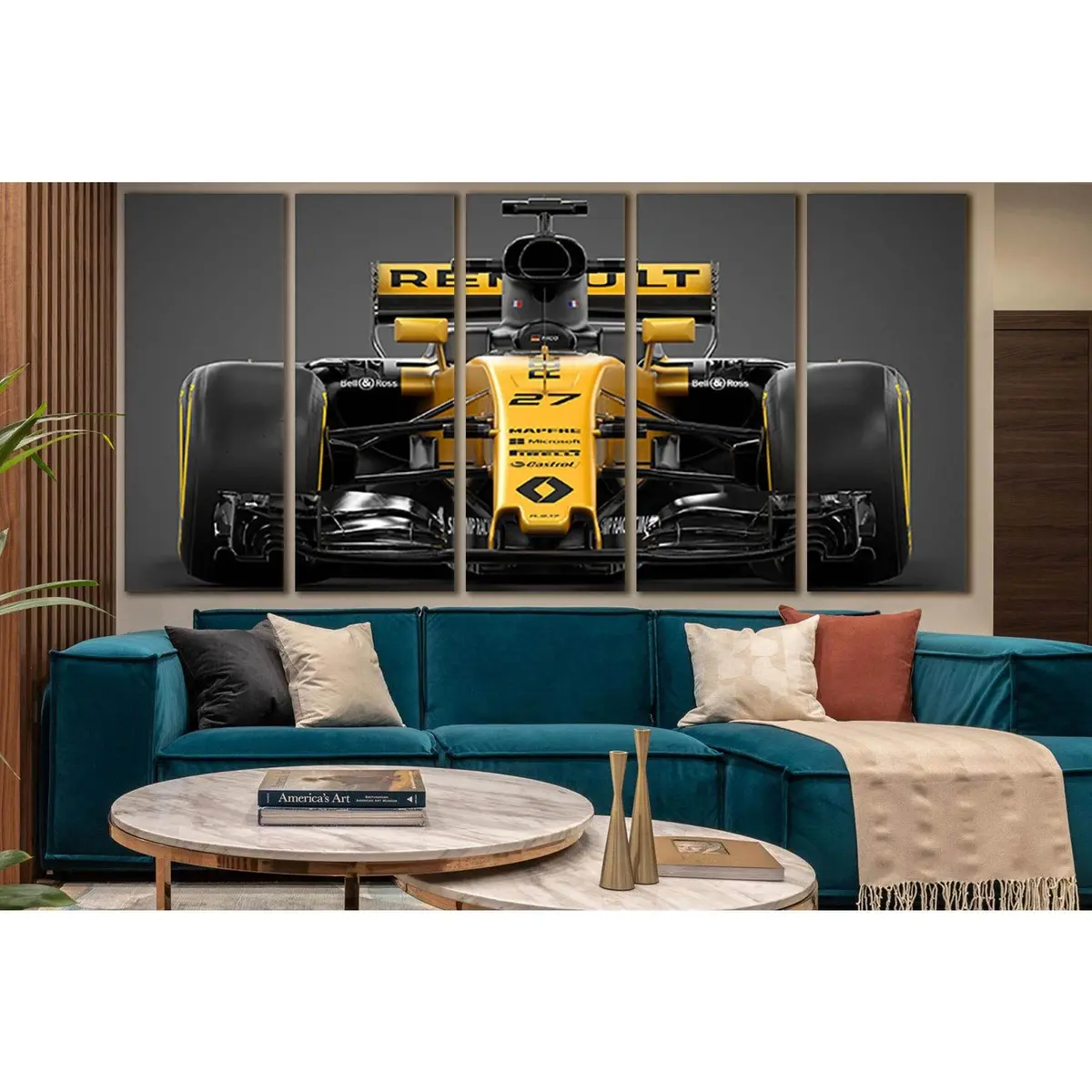 F1 Racing Car Canvas Art Print SL927 – Premium Ready-to-Hang Wall Decor - Image 3