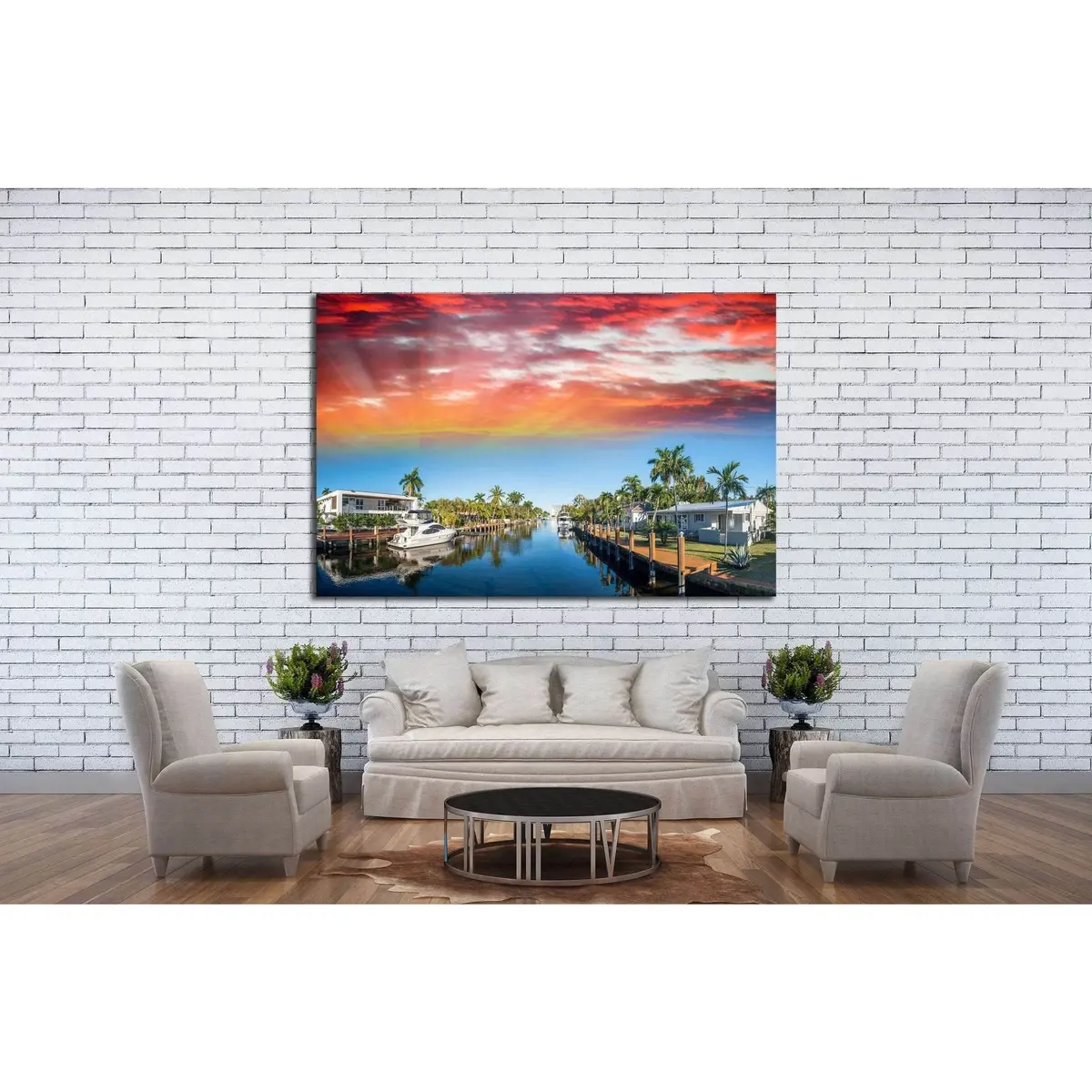 Fort Lauderdale, Florida №1226 Ready To Hang Canvas Print 3