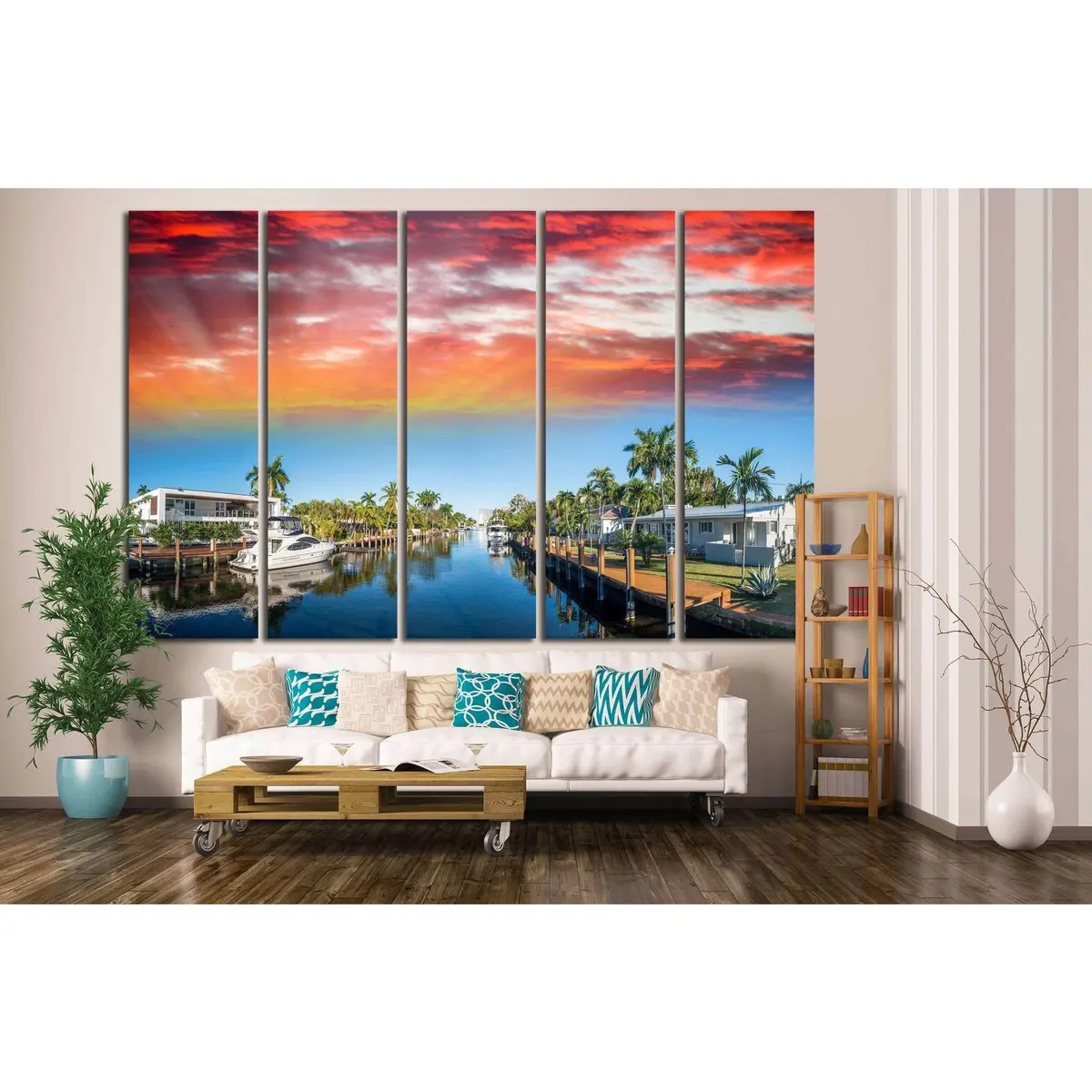 Fort Lauderdale, Florida №1226 Ready To Hang Canvas Print 2