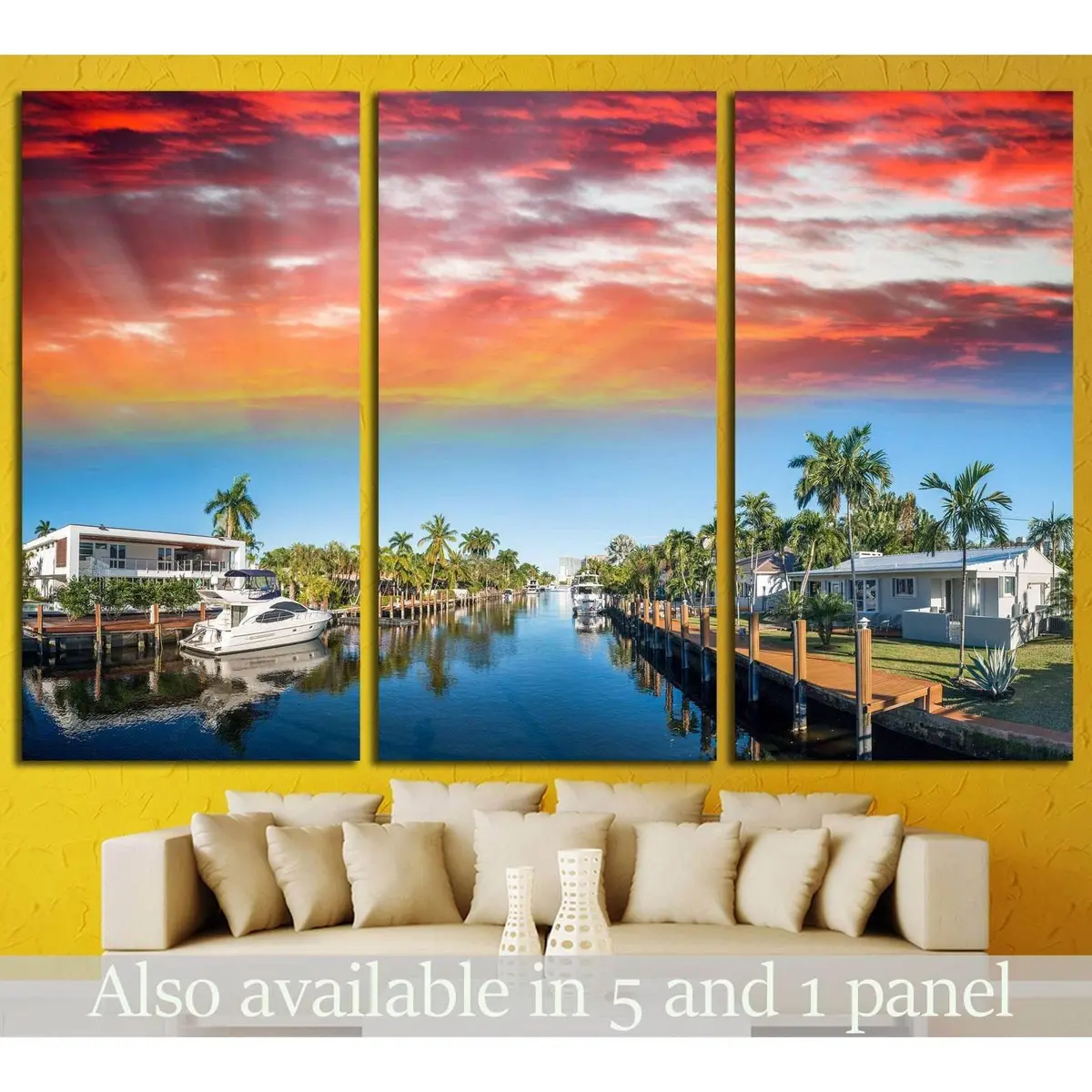 Fort Lauderdale, Florida №1226 Ready To Hang Canvas Print 1