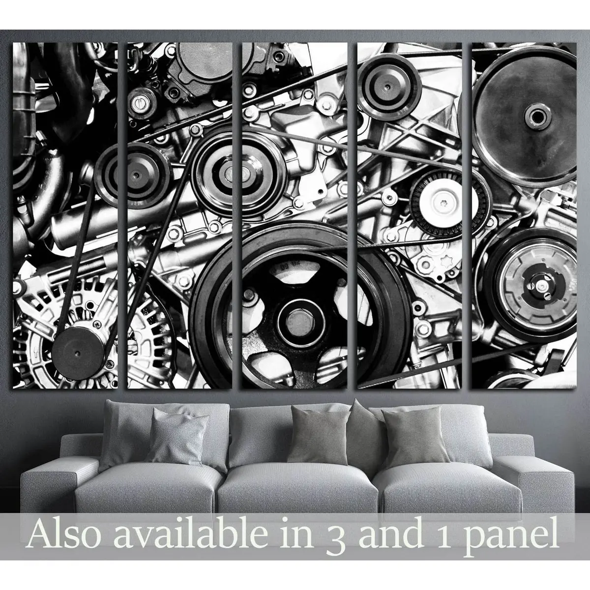 Abstract Engine Art No. 138 – Ready-to-Hang Canvas Wall Decor