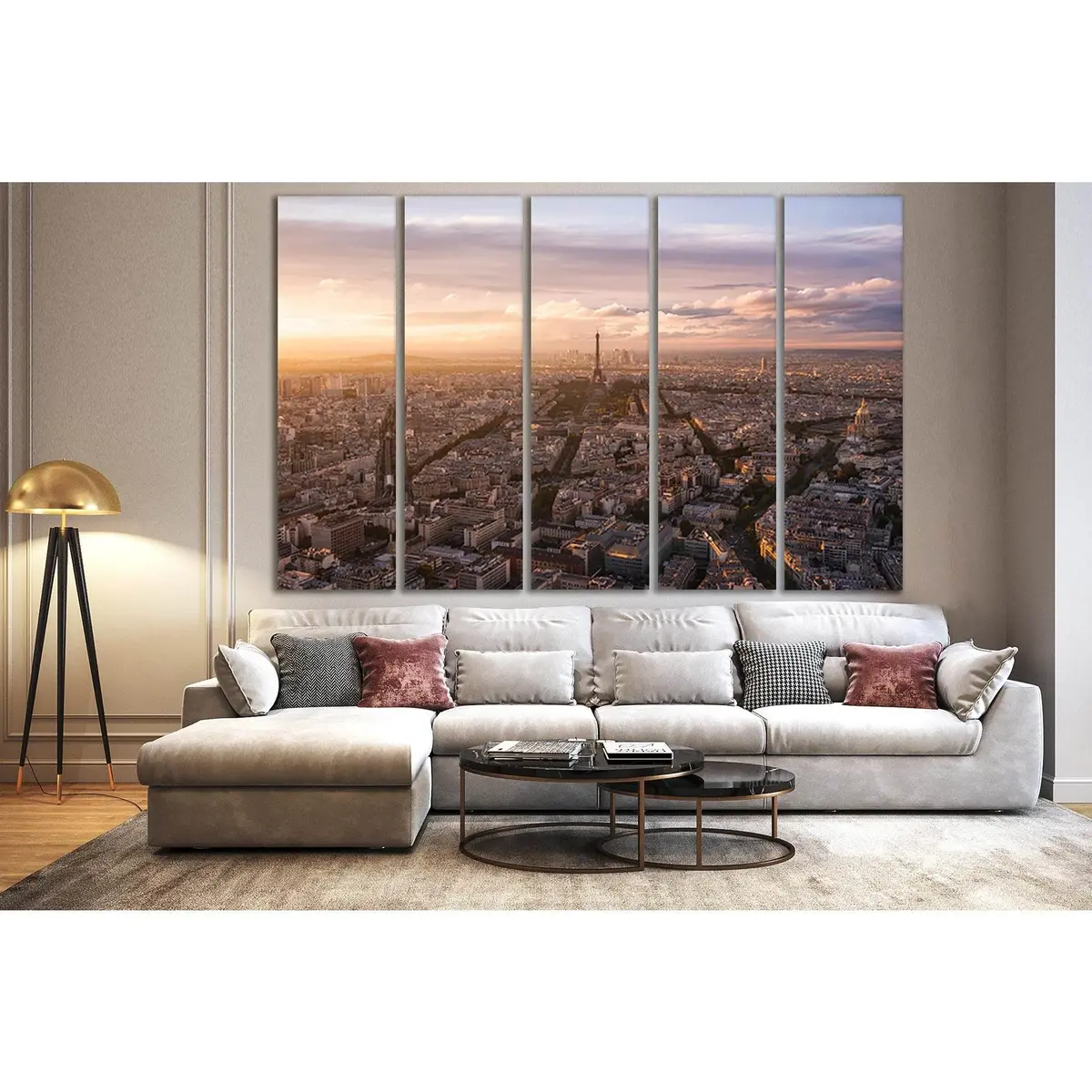 Paris Evening Skyline Canvas Art SL320 – Ready-to-Hang Wall Decor - Image 3