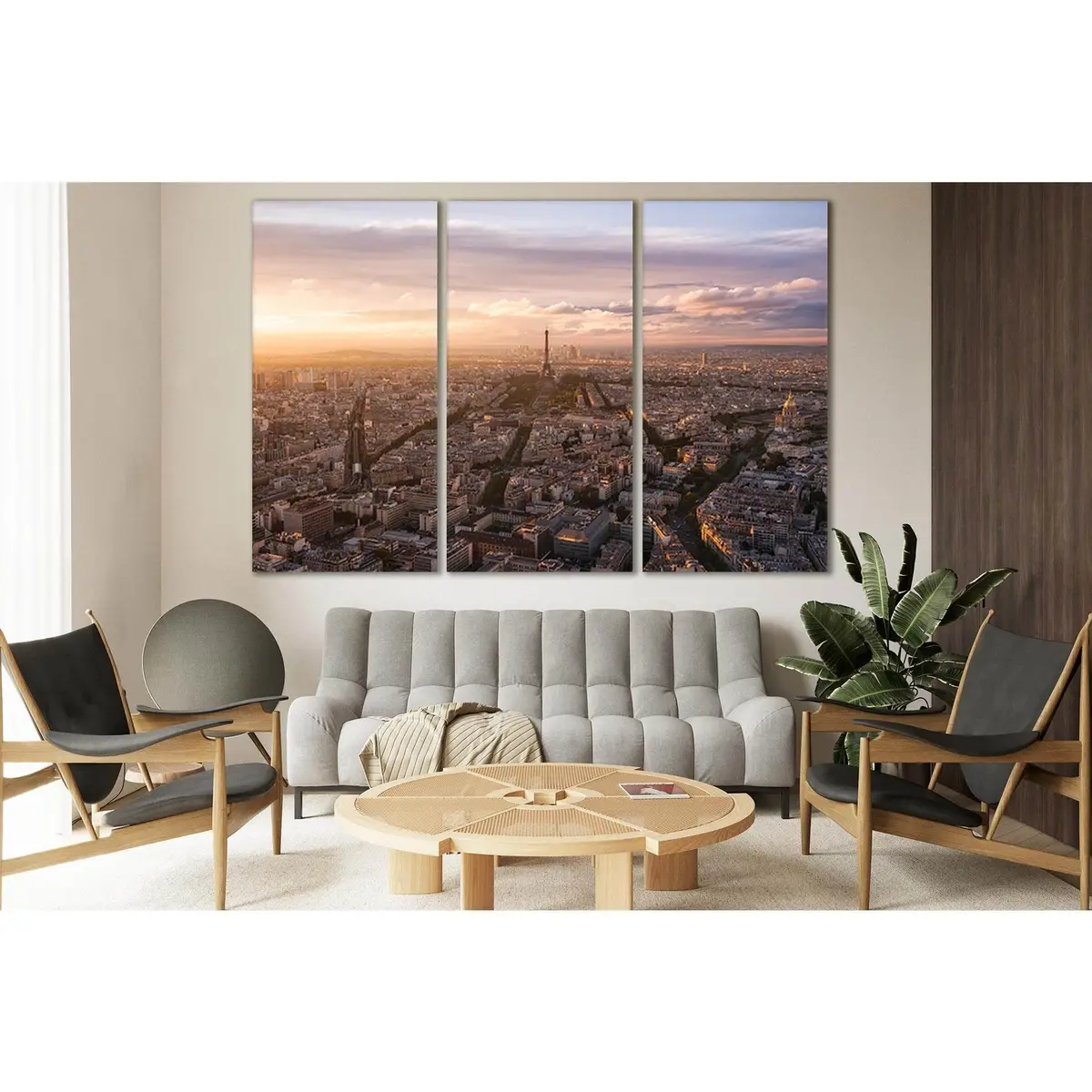 France Skyline At Evening Paris №Sl320 Ready To Hang Canvas Print 5