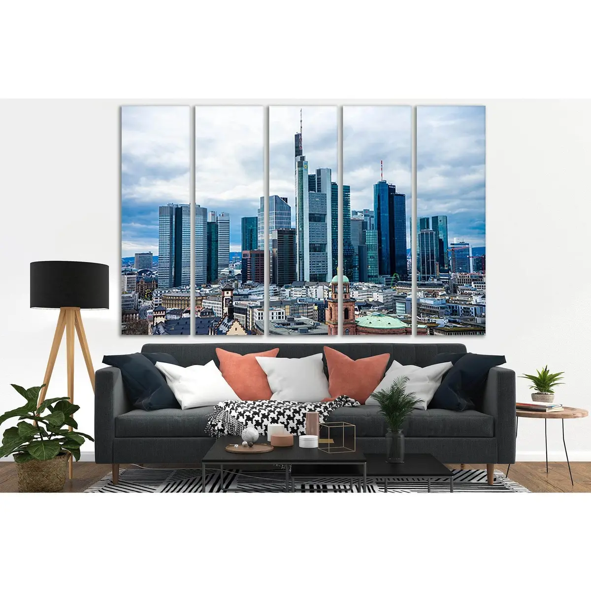 Premium Frankfurt Cityscape Canvas Art – SL309, Ready-to-Hang Wall Decor