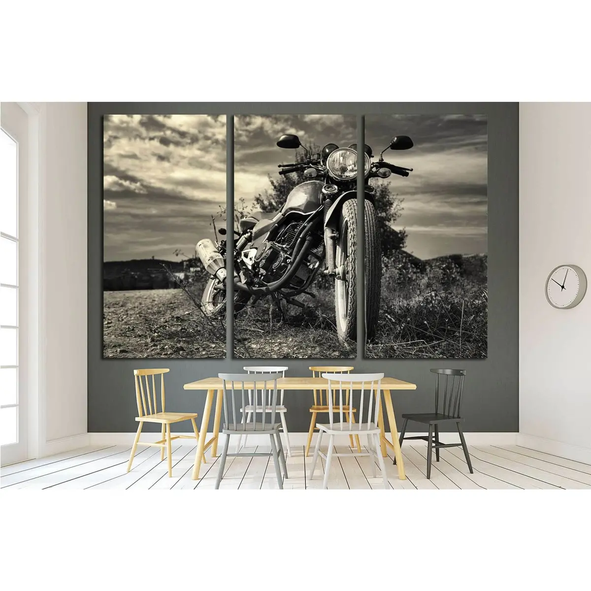 Freedom.Motorbike Under Sky №1868 Ready To Hang Canvas Print 5