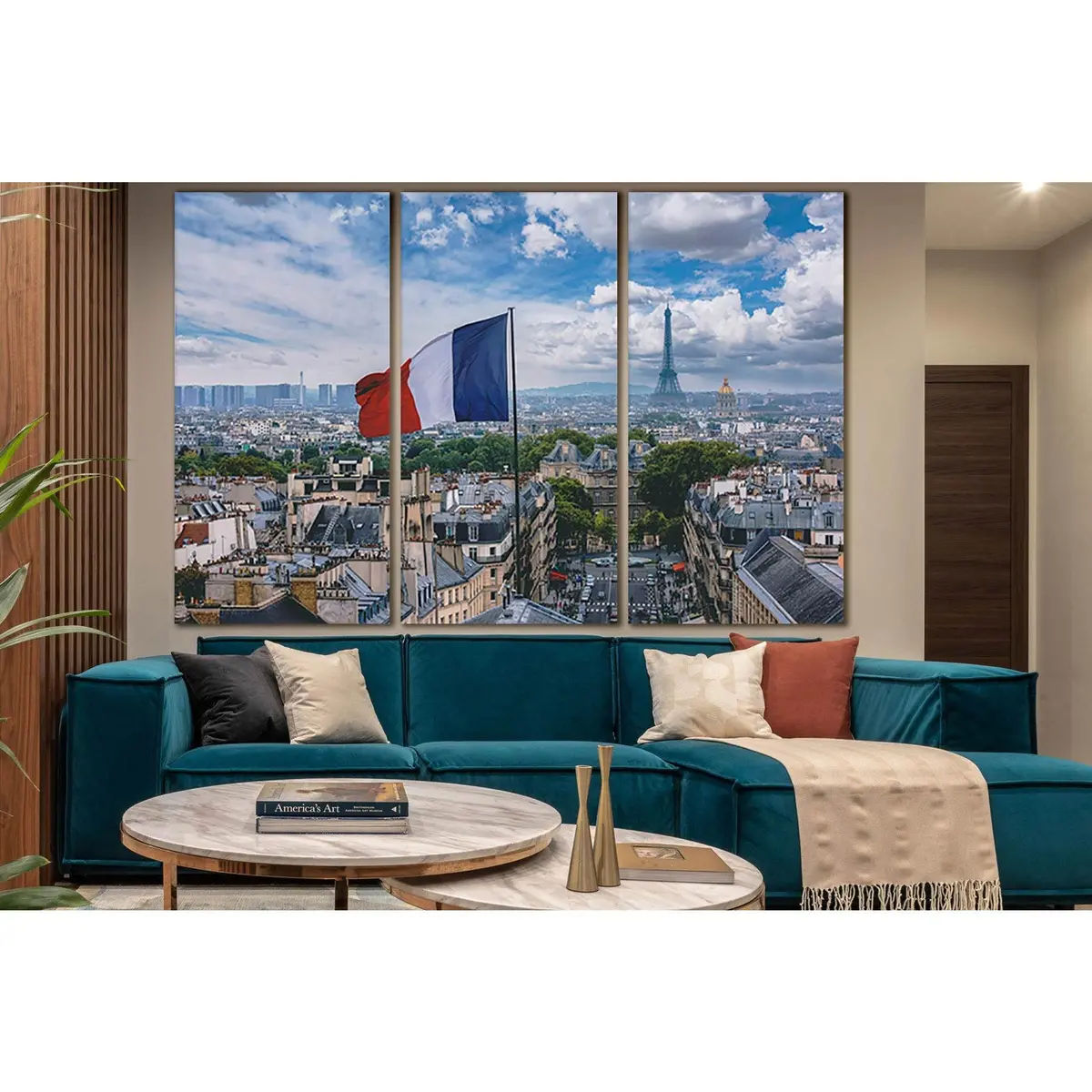 French Flag And Eiffel Tower №Sl1182 Ready To Hang Canvas Print 5