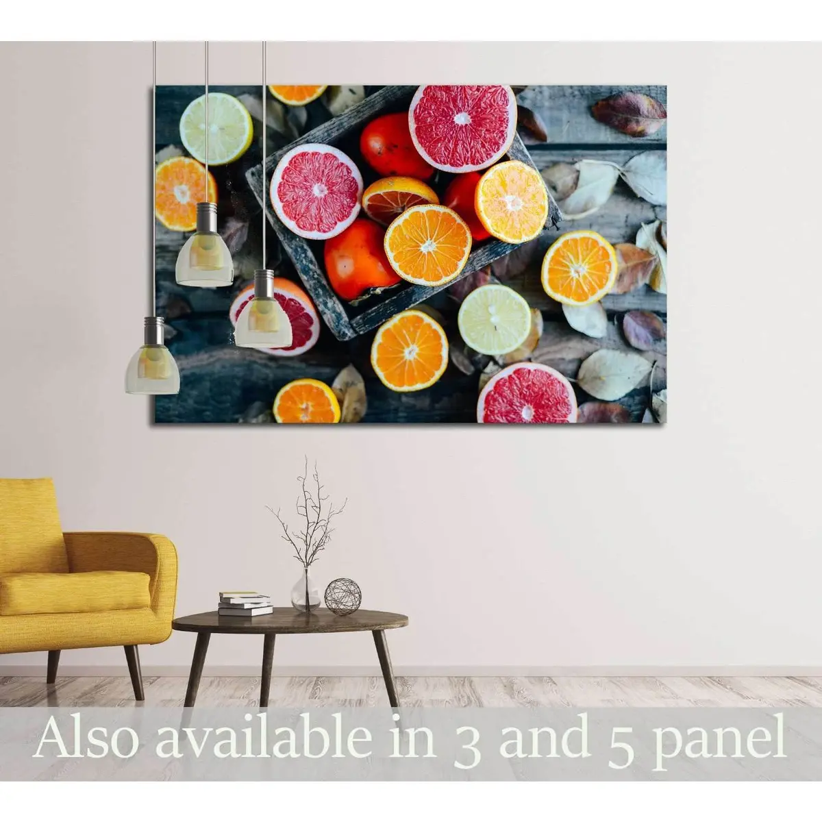 Fresh Fruits. Mixed Fruits Background №3270 Ready To Hang Canvas Print 1