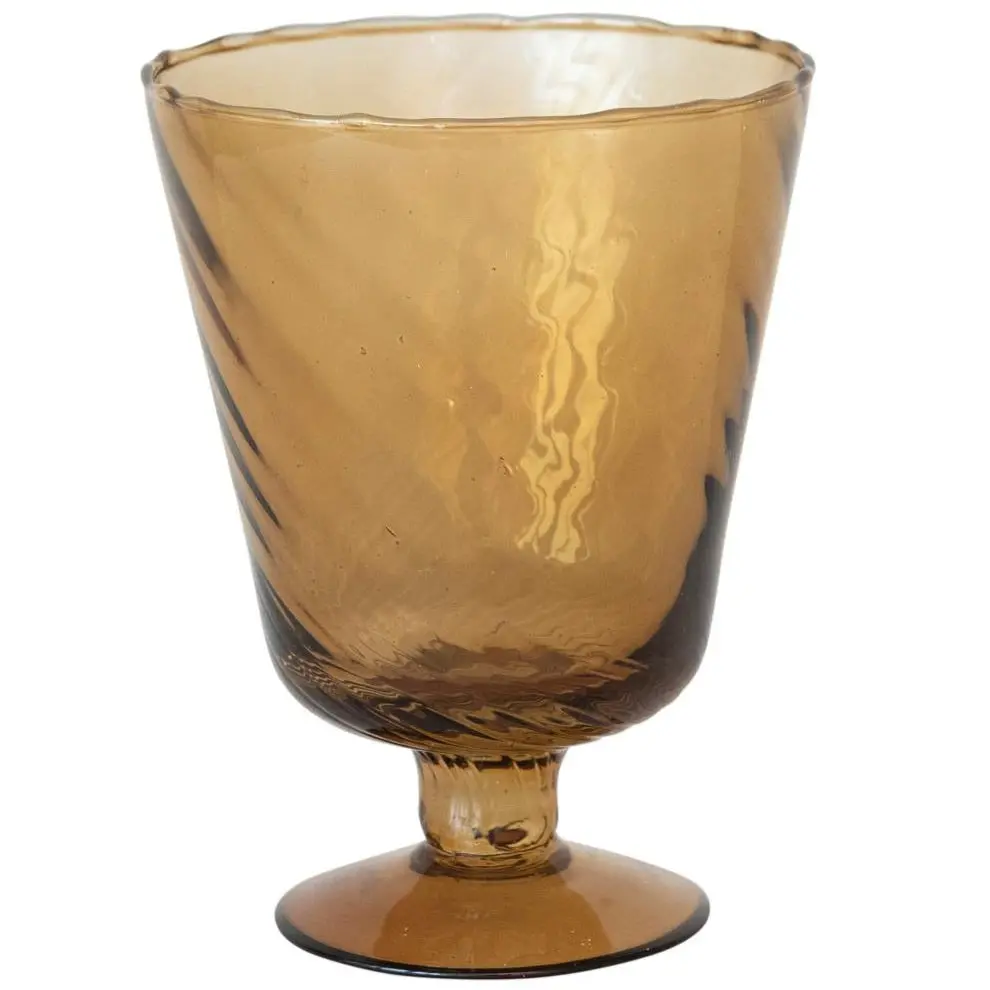 Recycled Brown Glass Votive Vase - 7.5" 1