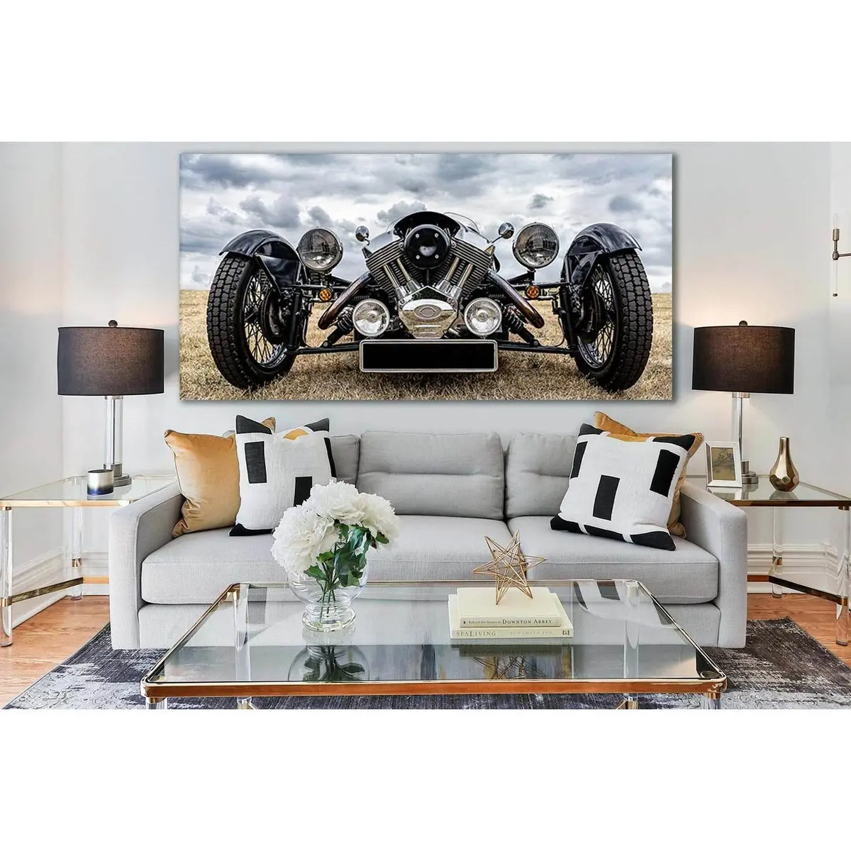 Front View Of A Retro Car №Sl735 Ready To Hang Canvas Print 1