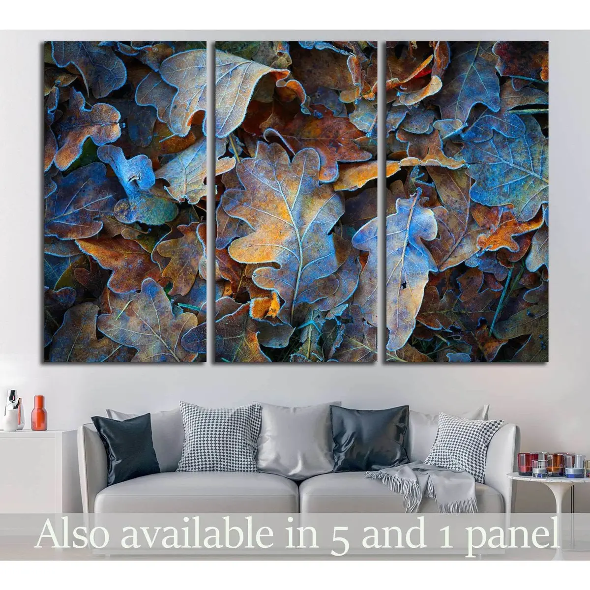 Frozen Oak Leafs №616 Ready To Hang Canvas Print 5