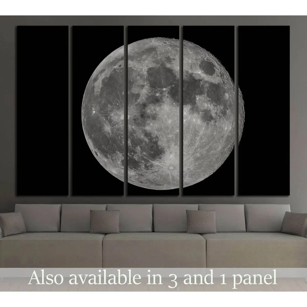 Full Moon Night Sky Canvas Art Print №2425