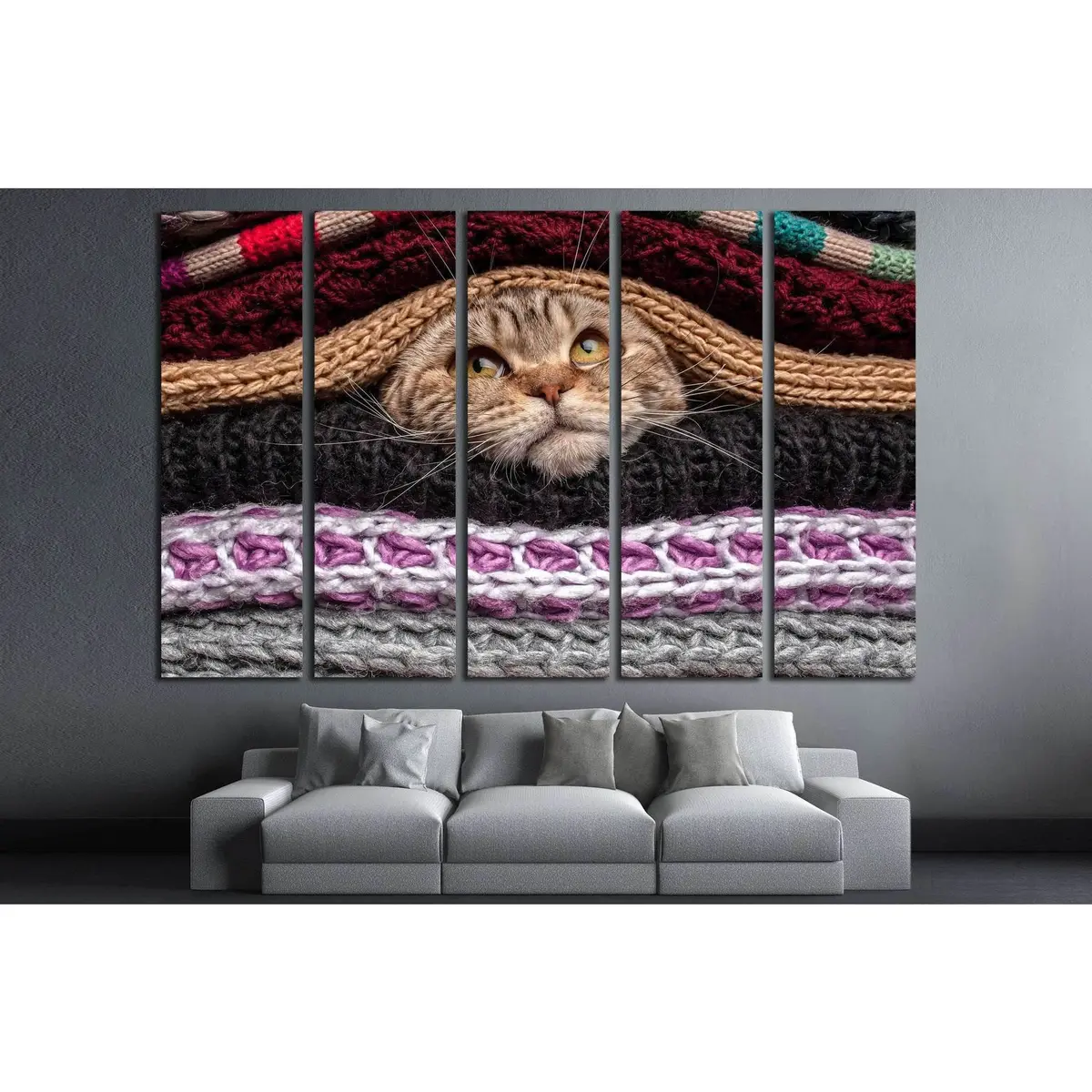 Humorous Cat Canvas Art Print #554 – Pre-Hung Wall Decor - Image 3
