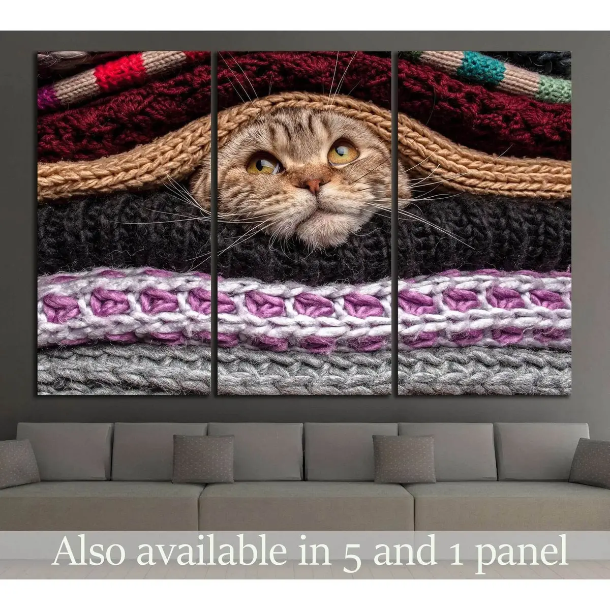 Funny Cat №554 Ready To Hang Canvas Print 1