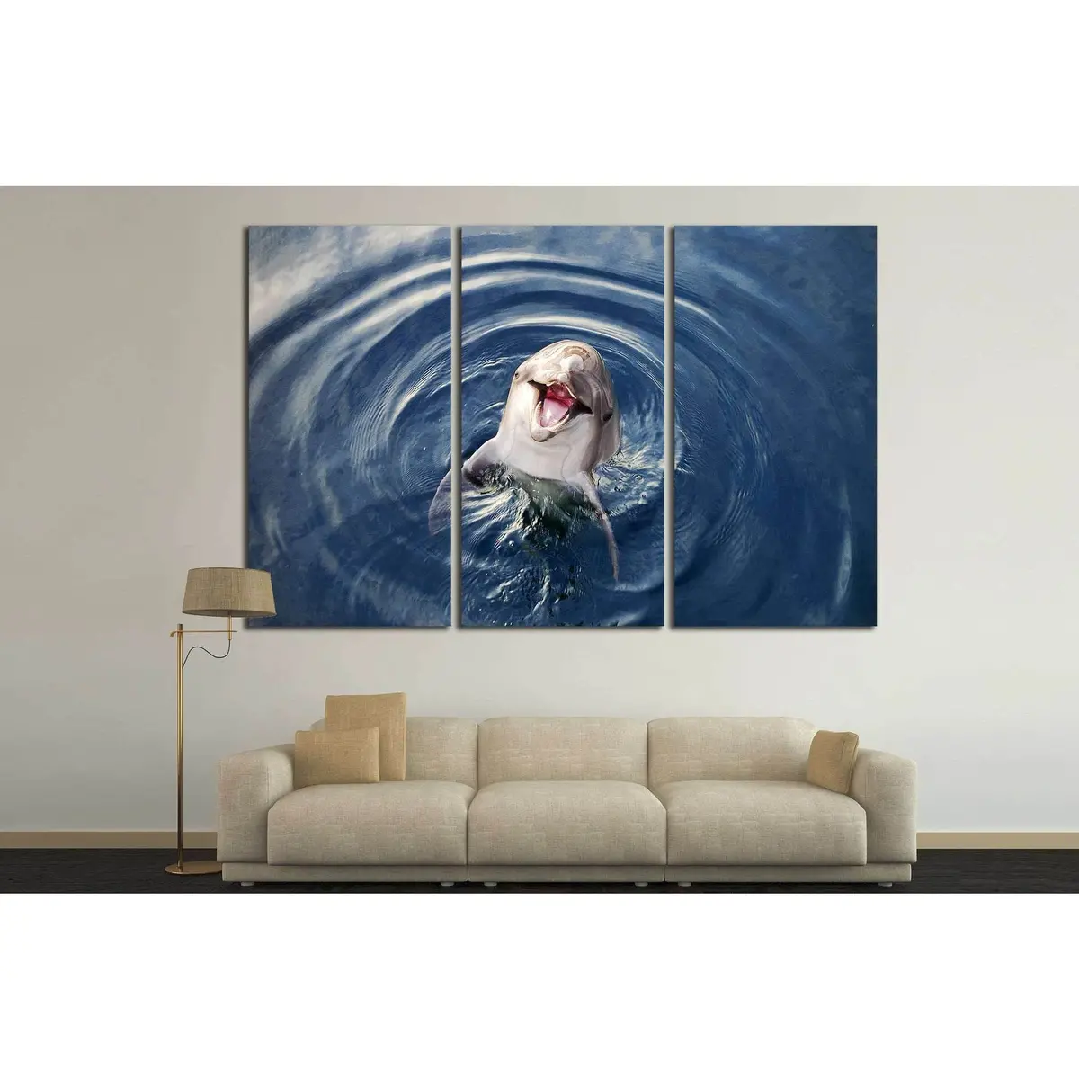 Funny Dolphin №509 Ready To Hang Canvas Print 5