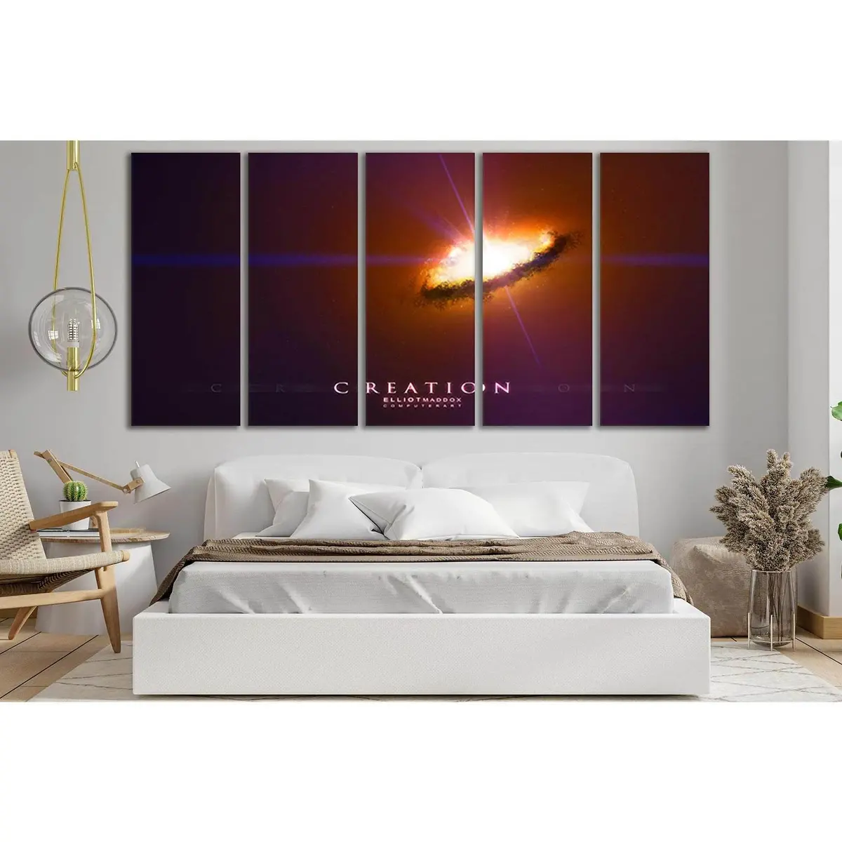 Galaxy Creation Space No. SL391 Canvas Wall Art Print - Image 3