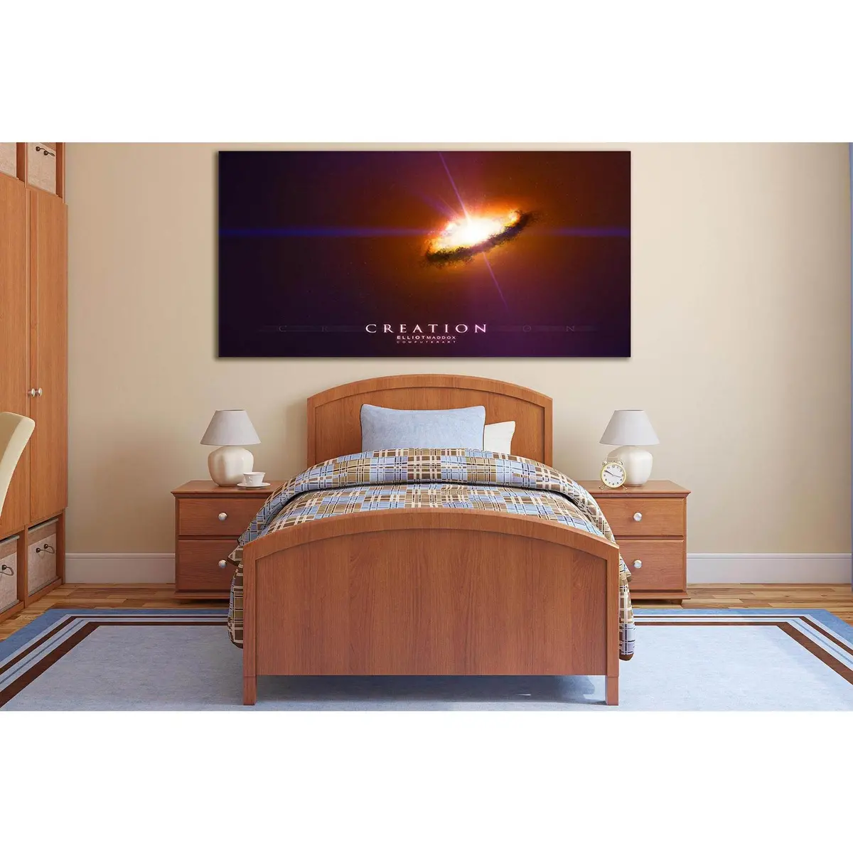 Galaxy Creation Space №Sl391 Ready To Hang Canvas Print 1