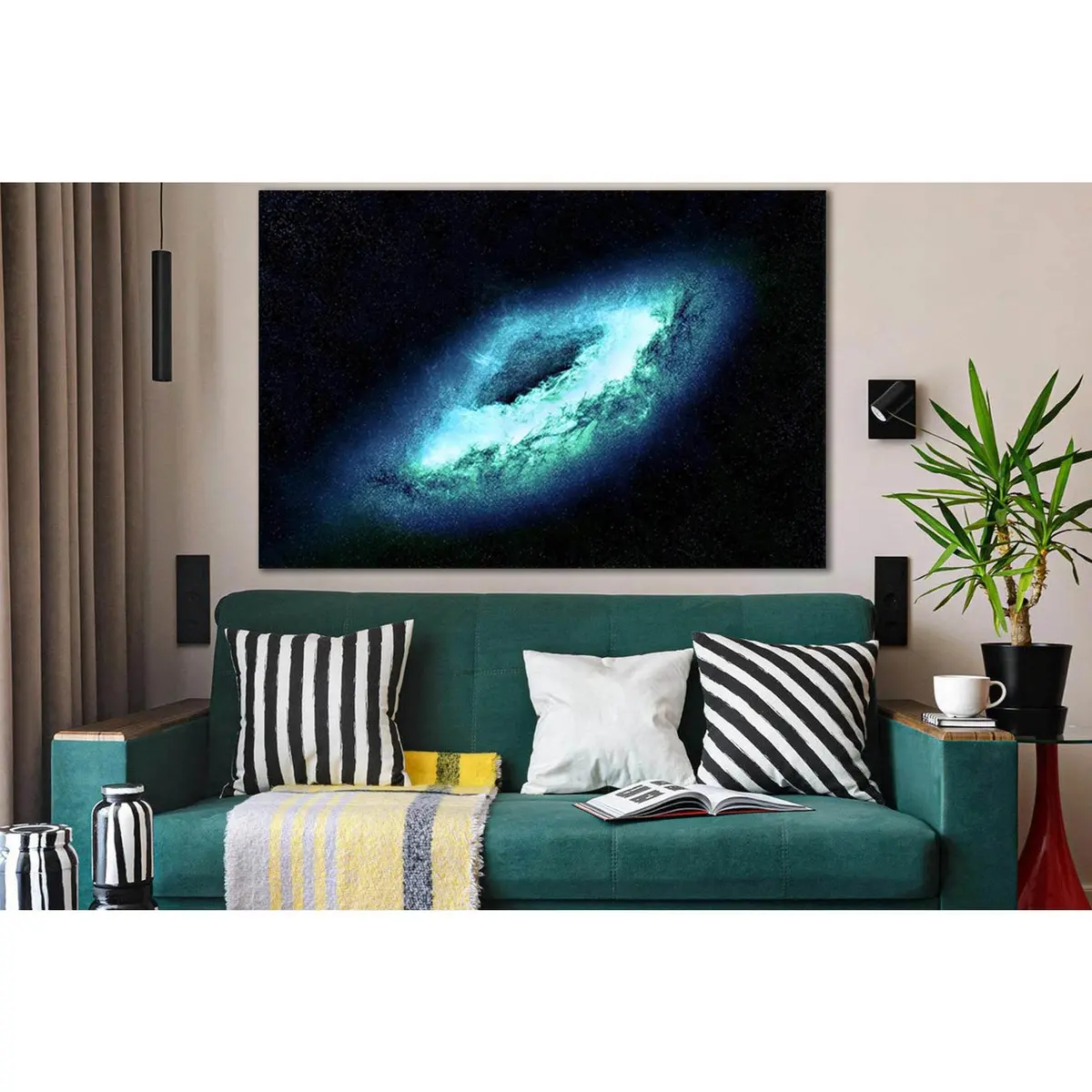 Galaxy In Deep Space №Sl983 Ready To Hang Canvas Print 1