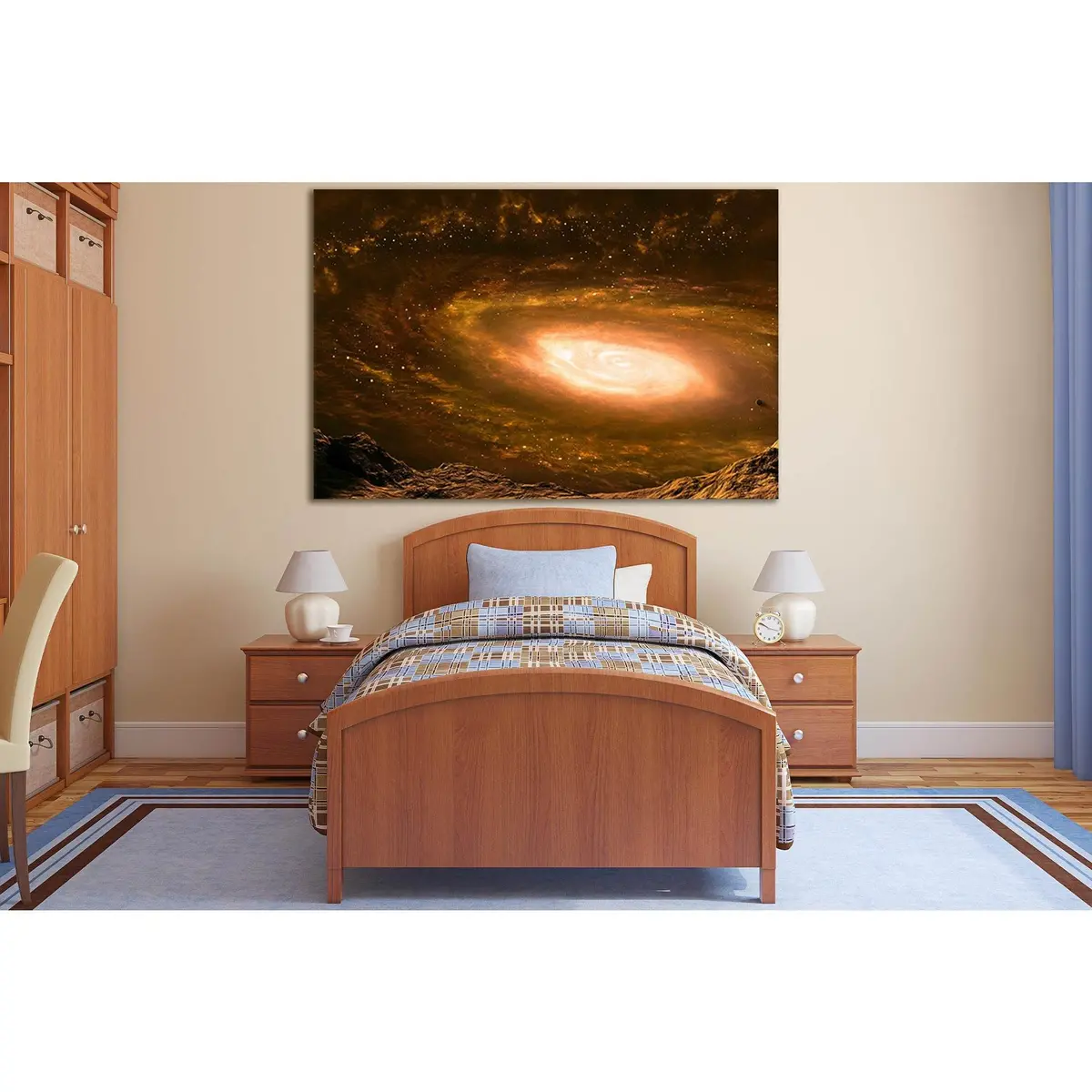 Galaxy In Far Space №Sl436 Ready To Hang Canvas Print 1