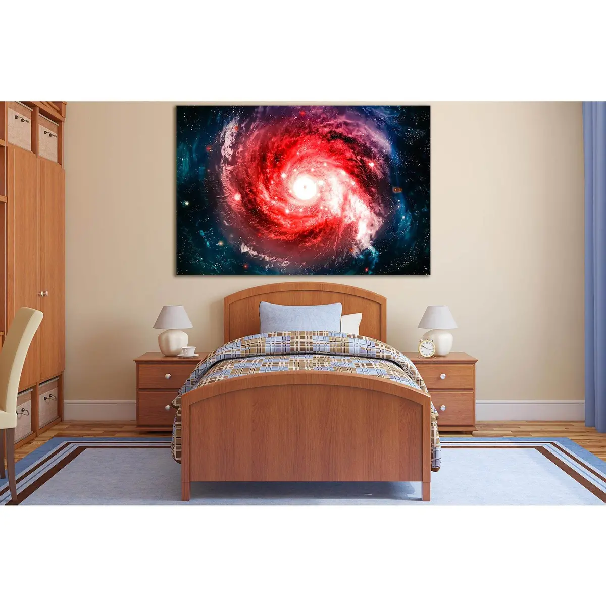 Galaxy In Red Light №Sl987 Ready To Hang Canvas Print 1