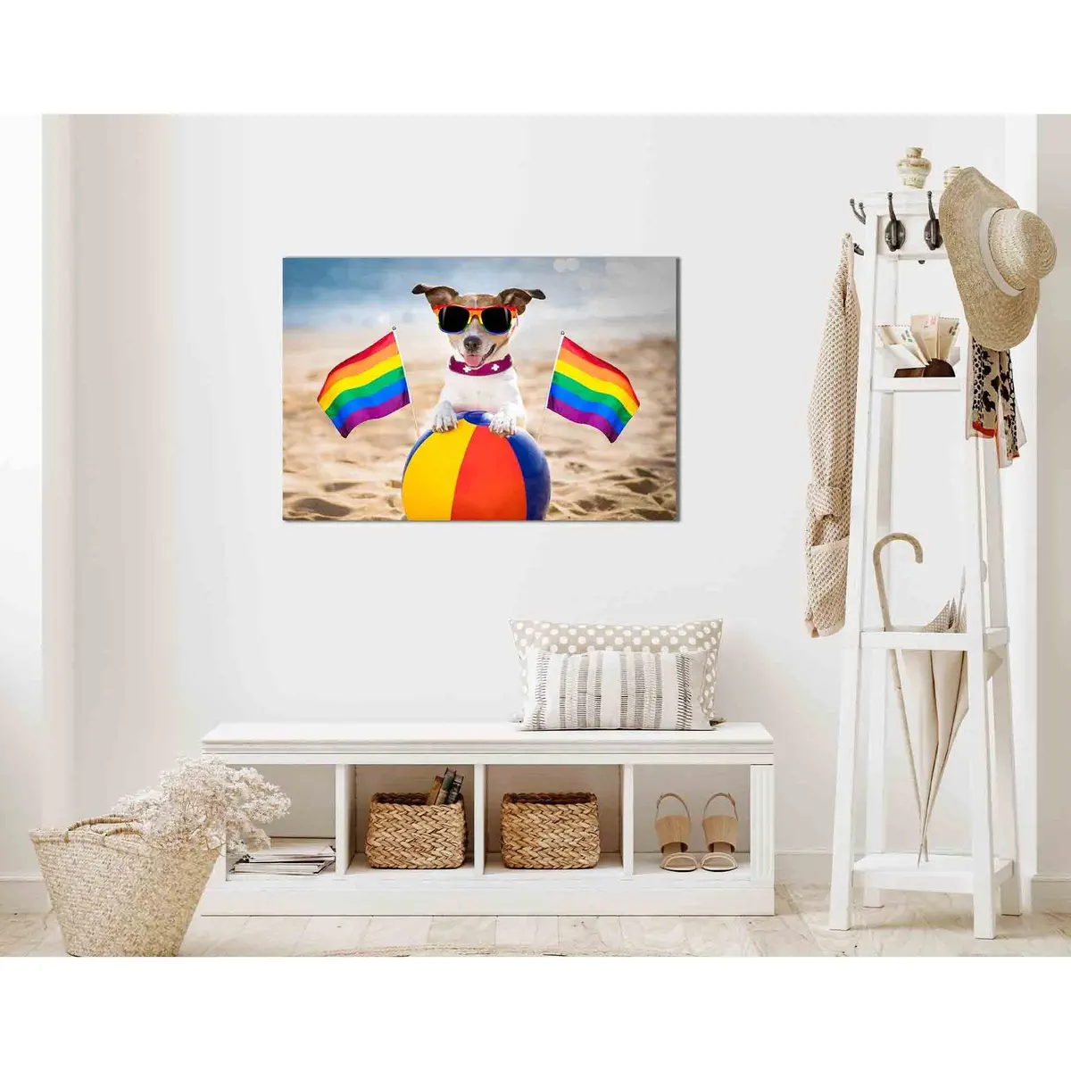 Gay Dog Resting And Relaxing №2162 Ready To Hang Canvas Print 2