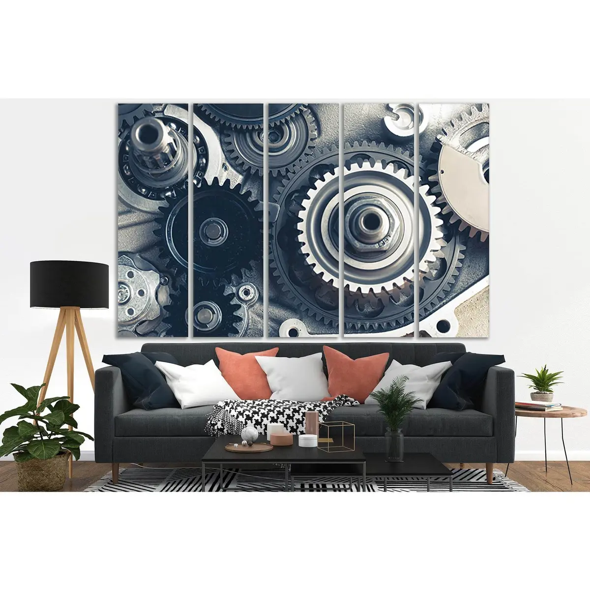Industrial Gear Engine Canvas Art №SL761 – Ready-to-Hang Wall Decor - Image 3