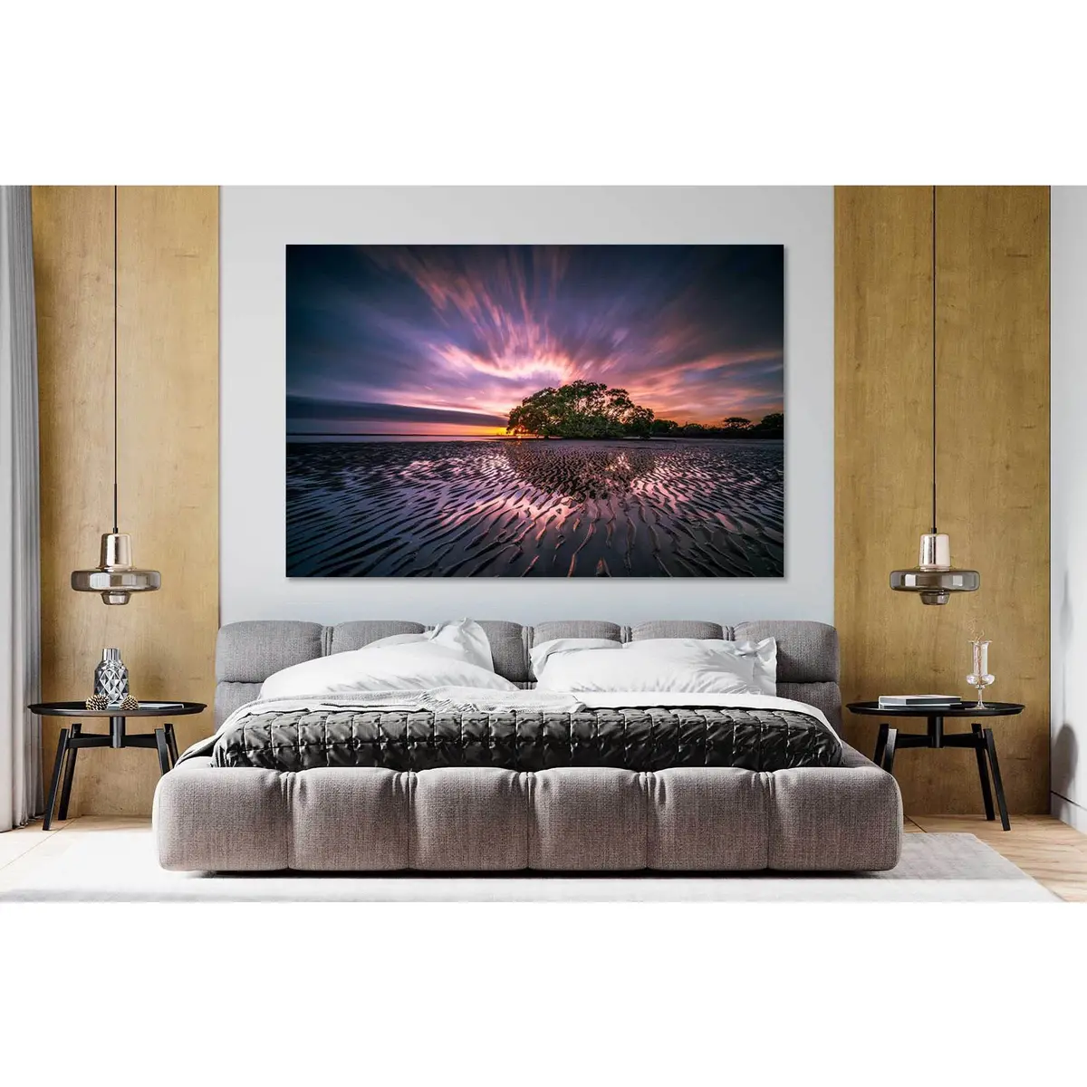 Gently Pink Sunset №D1239 Ready To Hang Canvas Print 1