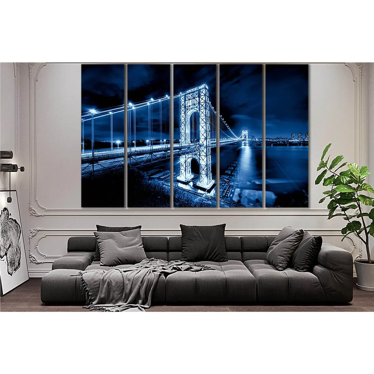 Premium George Washington Bridge Canvas Art Print №SL1094 – Ready-to-Hang Wall Decor - Image 3