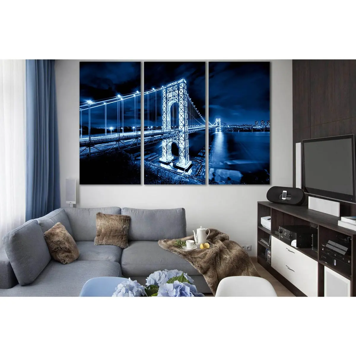 George Washington Bridge Wall Art №Sl1094 Ready To Hang Canvas Print 5