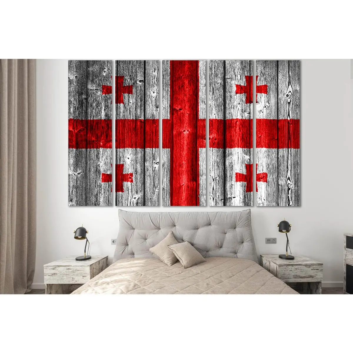 Georgia State Flag Canvas Art on Wood – Ready-to-Hang Wall Decor - Image 3