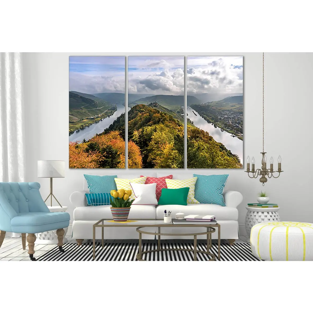 Germany Autumn River Moselle №Sl634 Ready To Hang Canvas Print 5