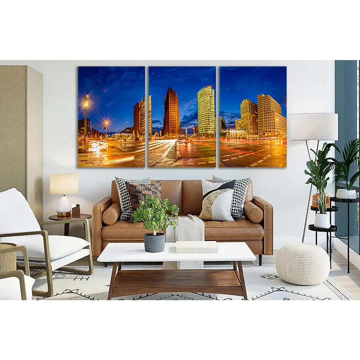 Germany Berlin Night Panorama №Sl301 Ready To Hang Canvas Print 5