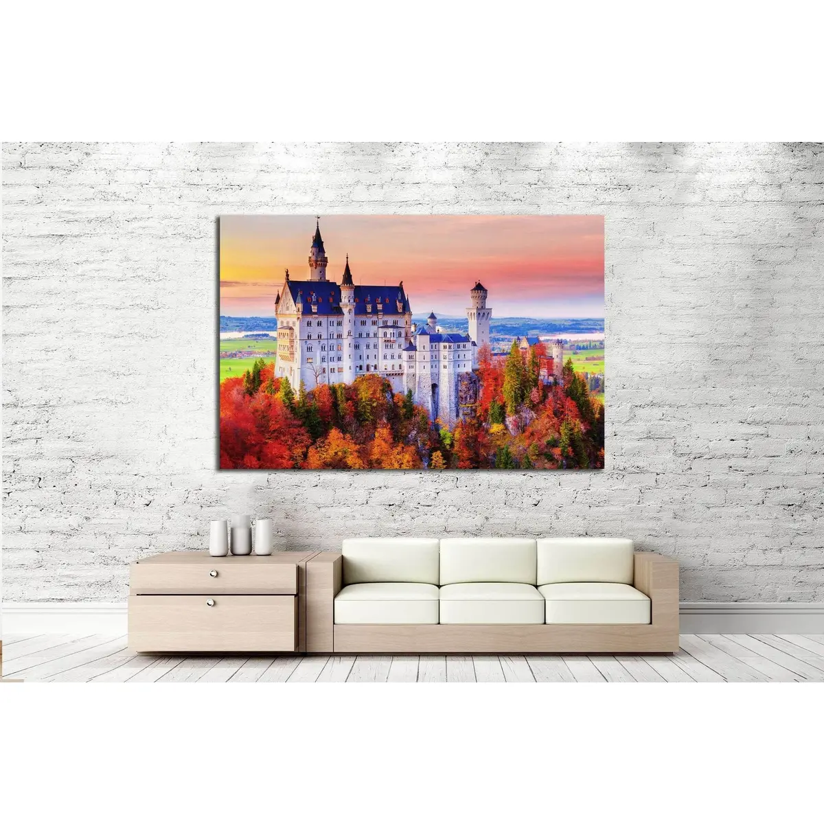 Germany, Neuschwanstein Castle №1804 Ready To Hang Canvas Print 2