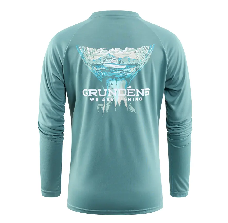 Grundens Salmon Tailscape Ls Tech Tee Women's 1