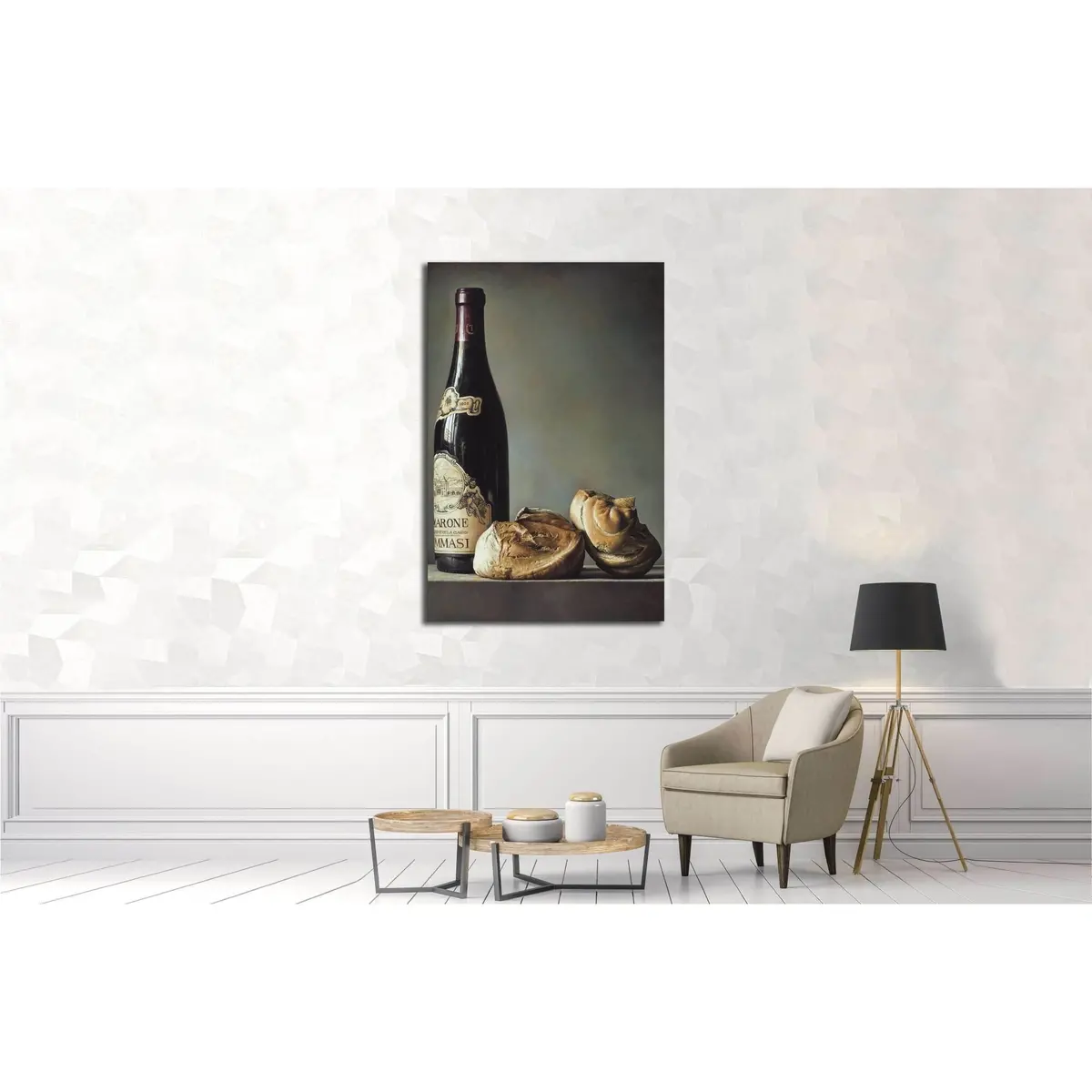 Gianluca Corona, Bread And Wine №3413 Ready To Hang Canvas Print 2
