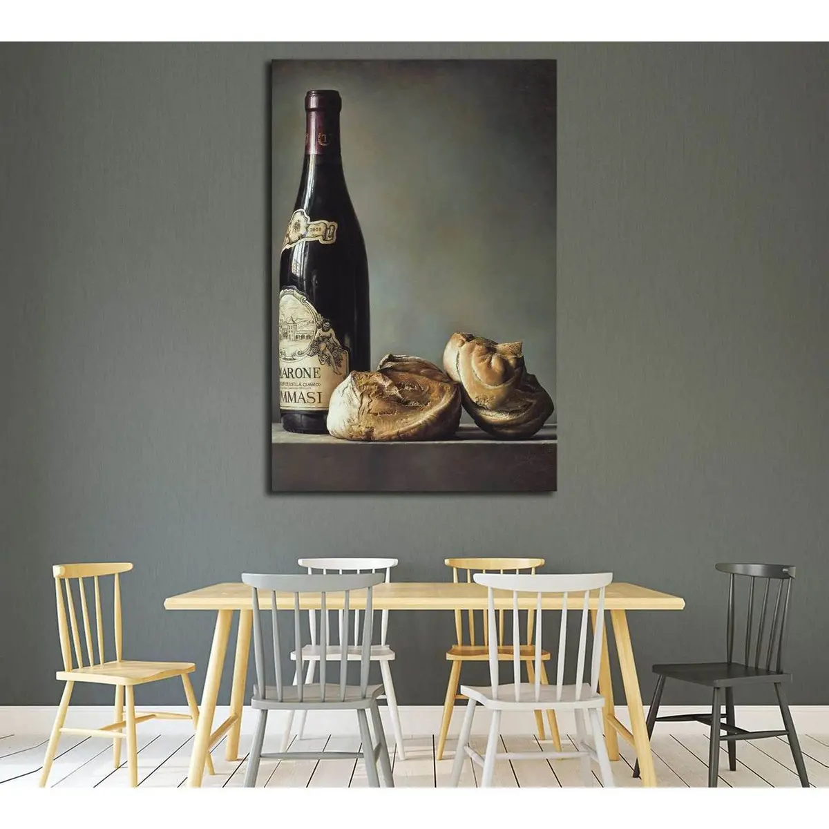 Gianluca Corona, Bread And Wine №3413 Ready To Hang Canvas Print 1