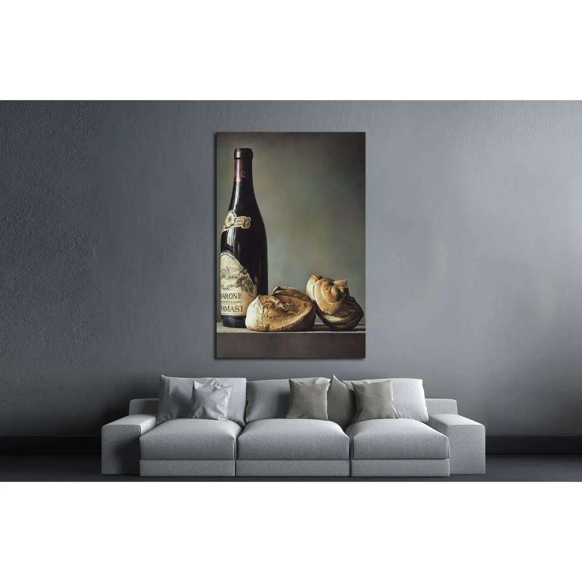 Gianluca Corona, Bread And Wine №3413 Ready To Hang Canvas Print 3