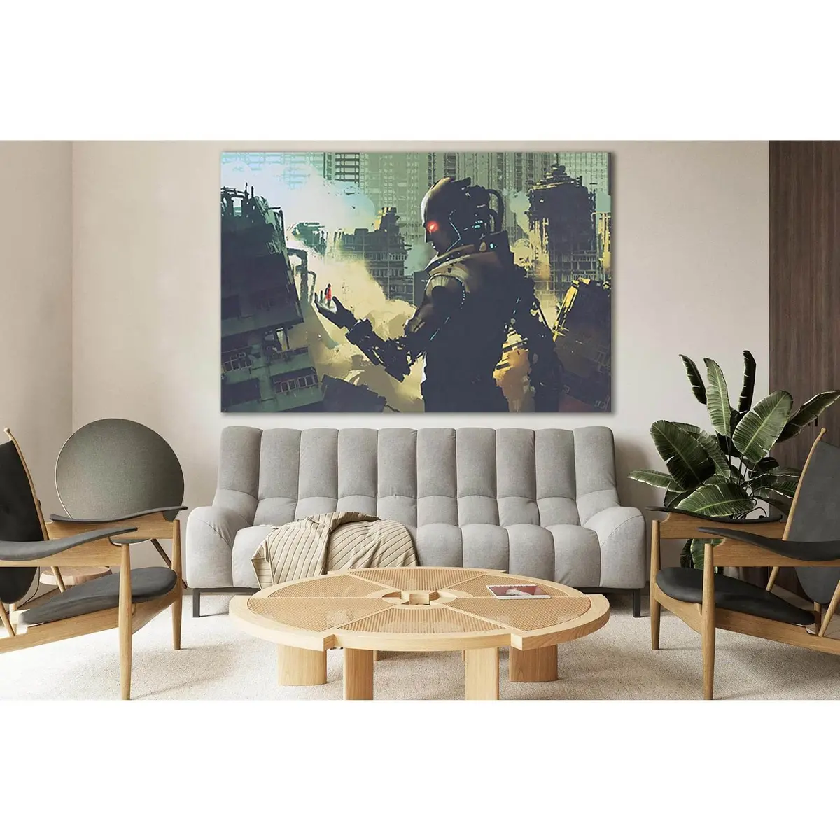 Giant Futuristic Robot №Sl1284 Ready To Hang Canvas Print 2