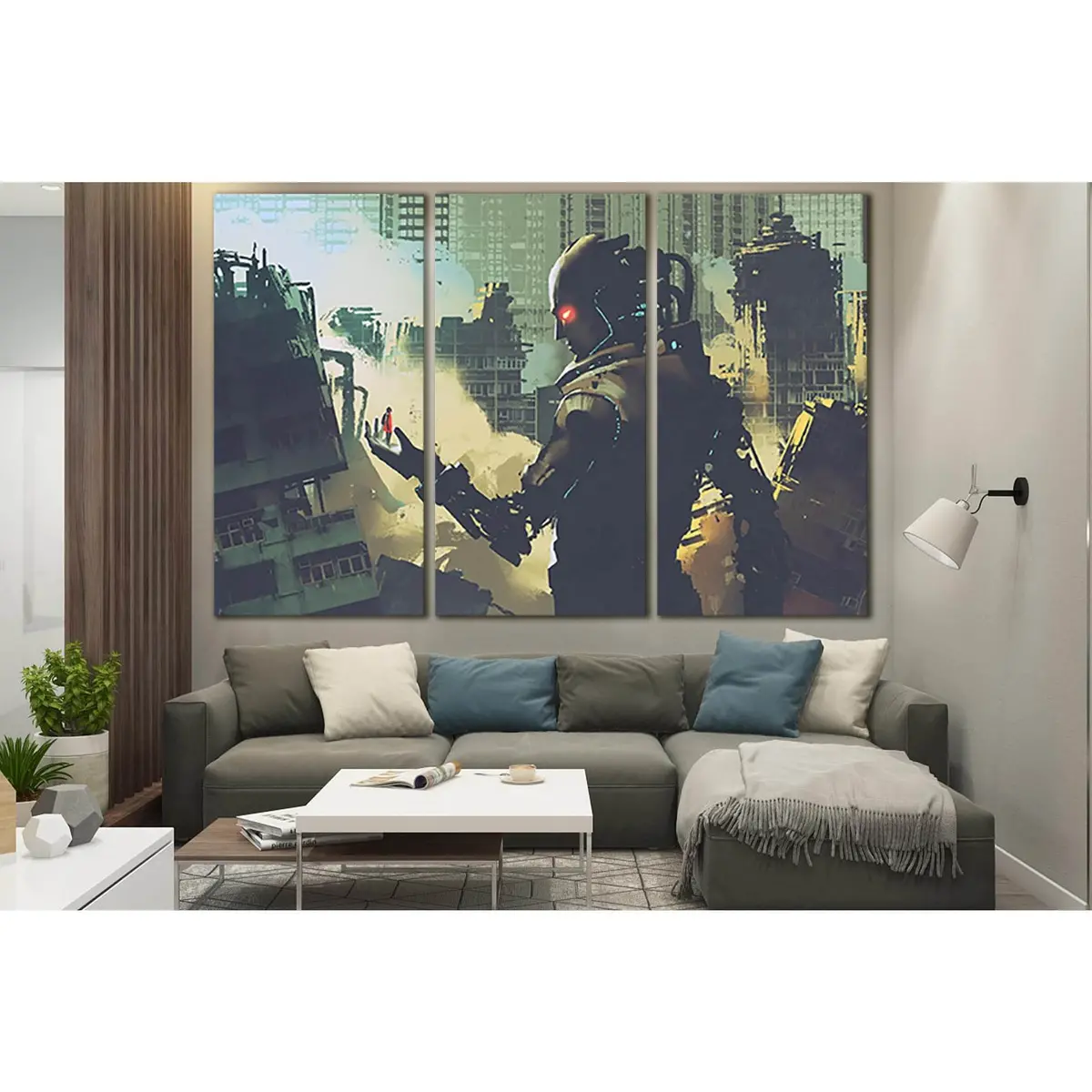 Giant Futuristic Robot №Sl1284 Ready To Hang Canvas Print 5