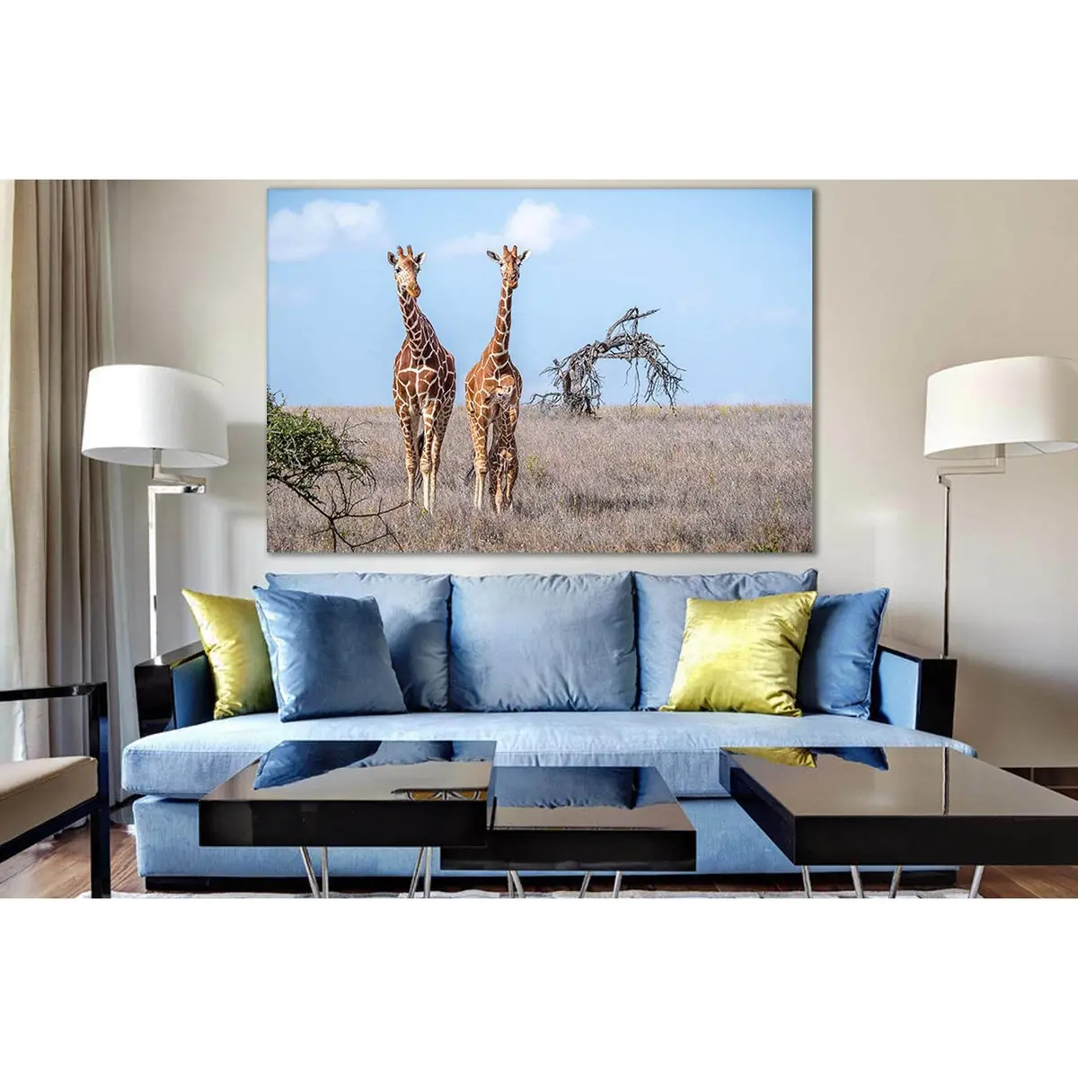 Giraffes With Cub №Sl1012 Ready To Hang Canvas Print 2