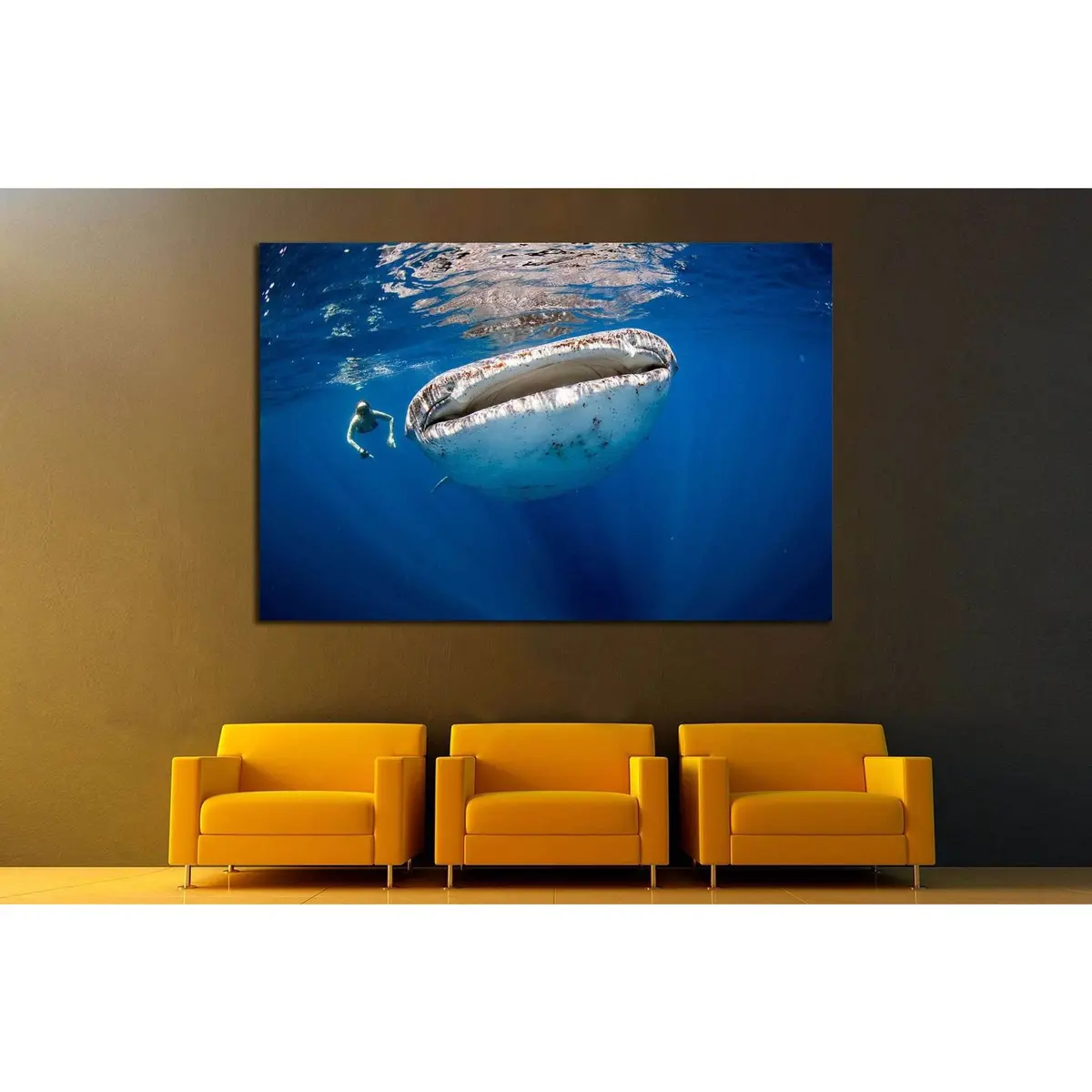 Girl And Whale №507 Ready To Hang Canvas Print 2