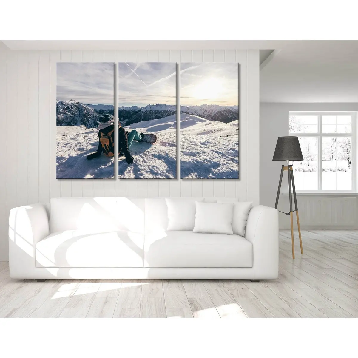 Girl Enjoys The View On The Mountains №04446 Ready To Hang Canvas Print 5