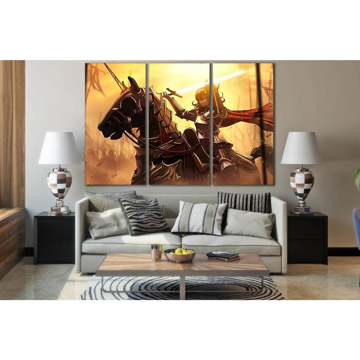 Girl Knight Riding A Horse №Sl1226 Ready To Hang Canvas Print 5