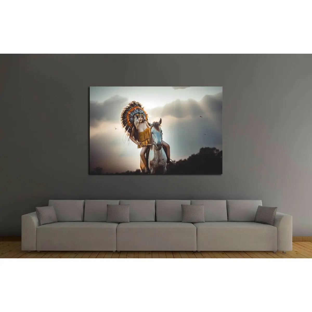 Girl On Horse Canvas Print №5009 3