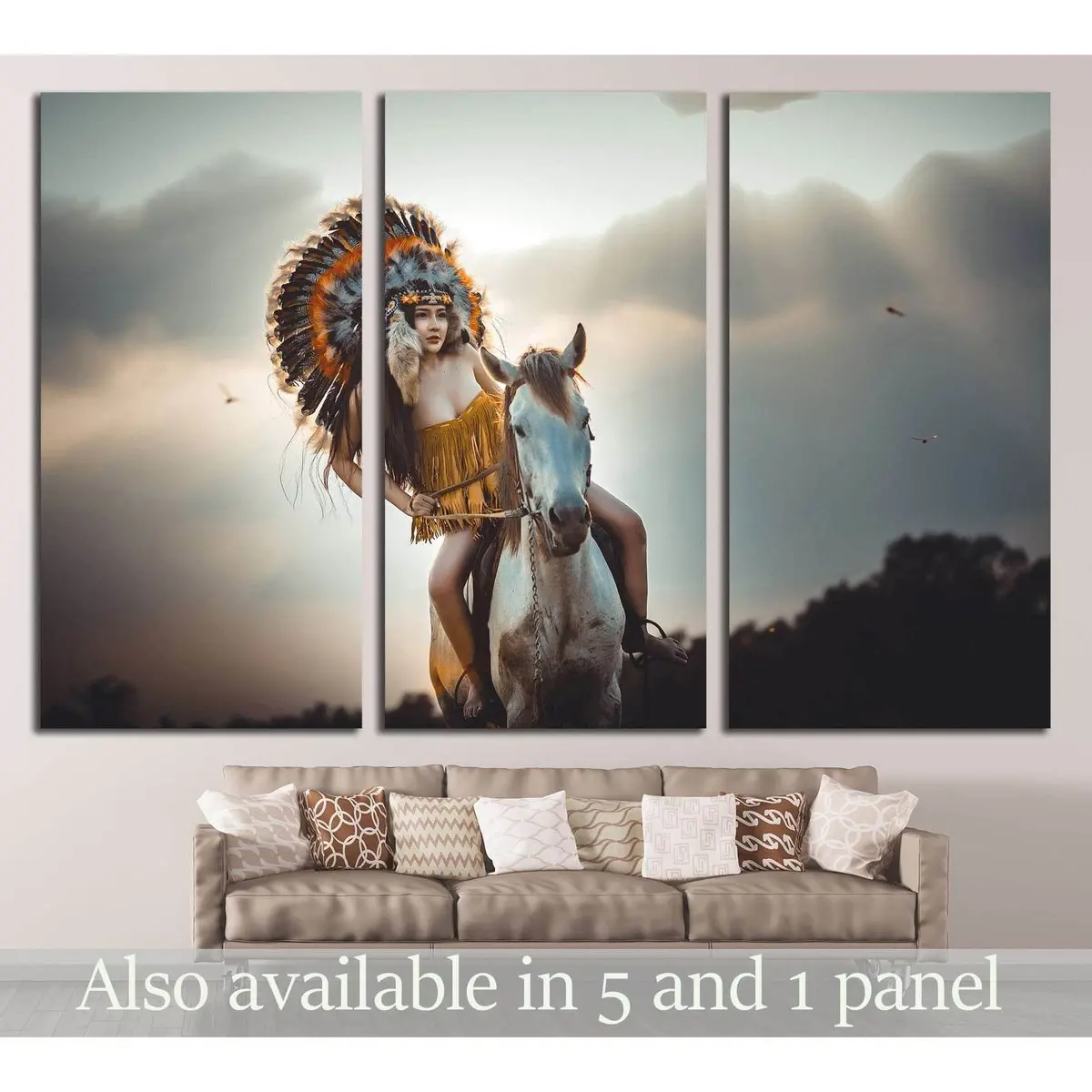 Girl On Horse Canvas Print №5009 5