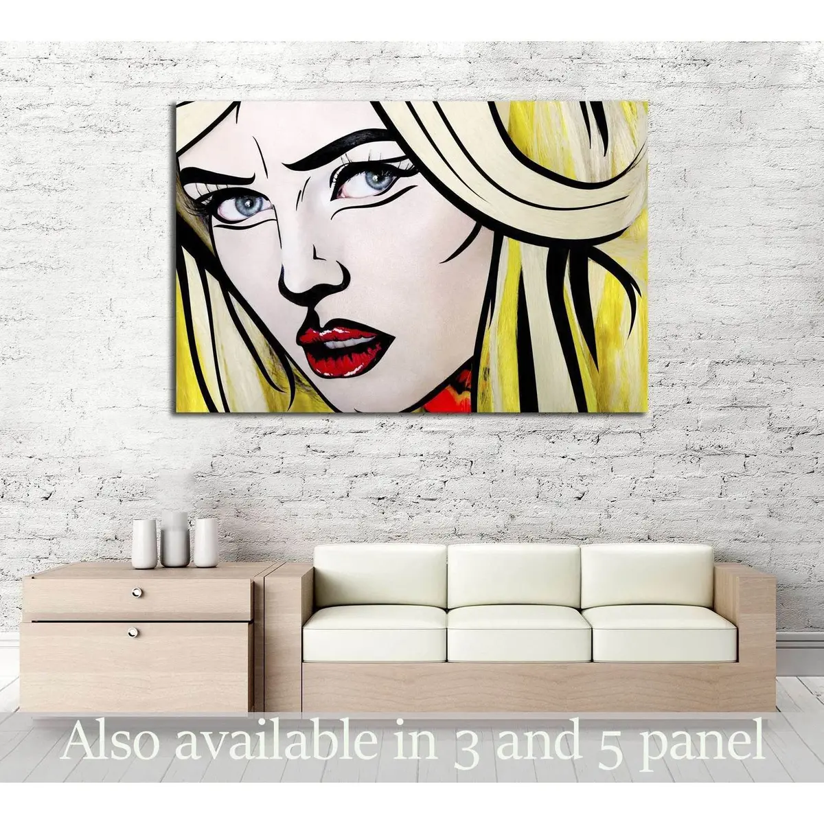 Girl Pop Art №3303 Ready To Hang Canvas Print 1