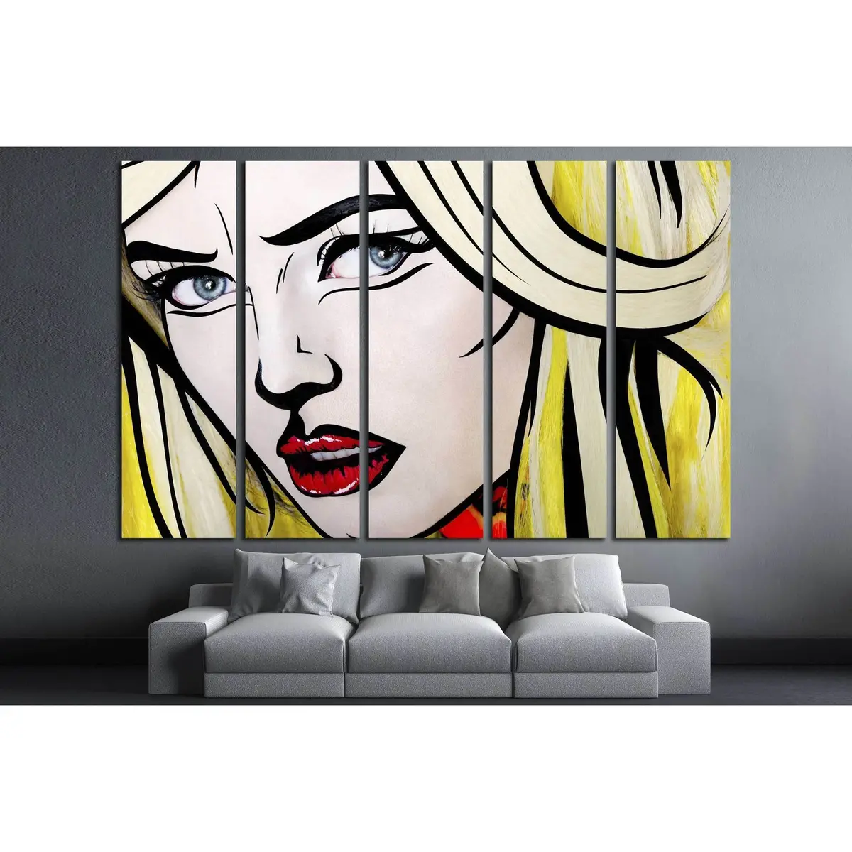 Vibrant Girl Pop Art Canvas Print #3303 – Ready-to-Hang Wall Decor - Image 3