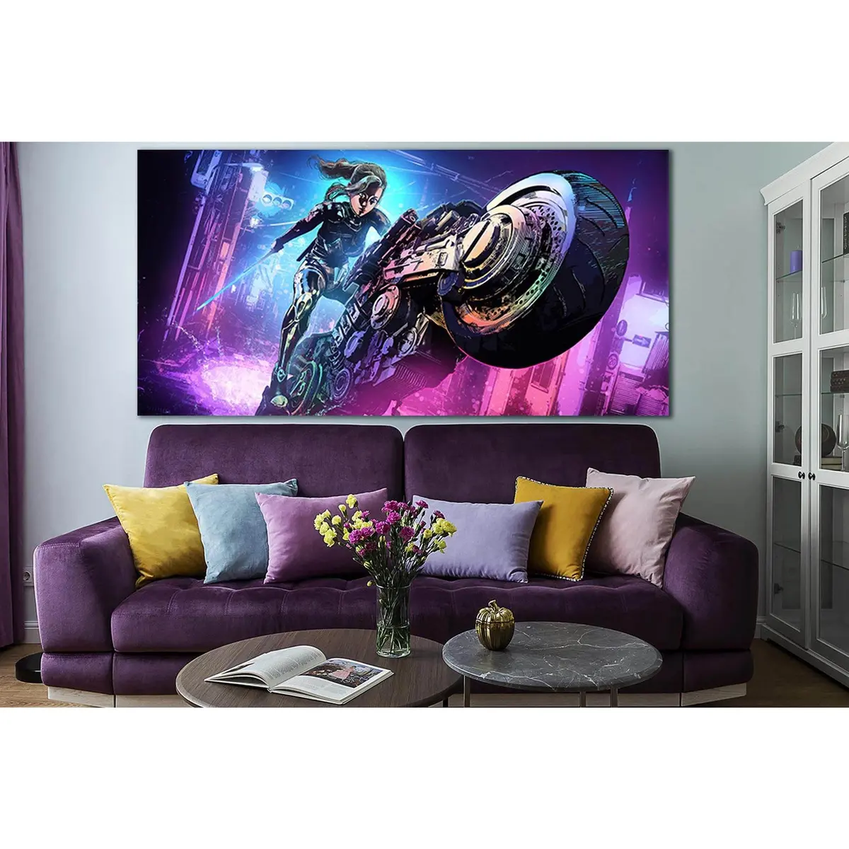 Girl Riding A Motorcycle №Sl1228 Ready To Hang Canvas Print 1