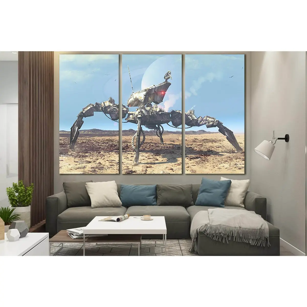 Girl Sitting On The Robot №Sl1299 Ready To Hang Canvas Print 5